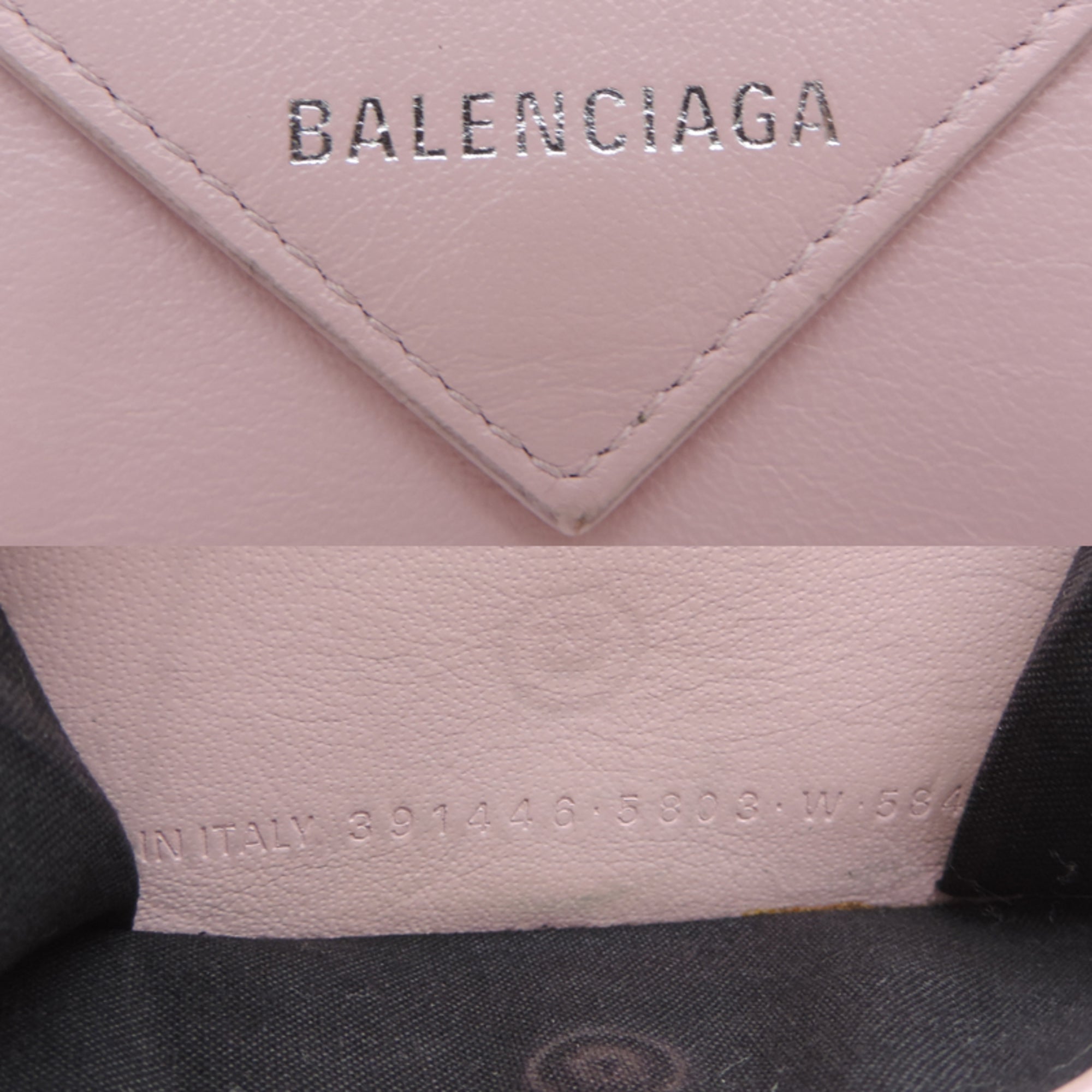 Balenciaga Pink Leather Wallet (Tri-Fold)