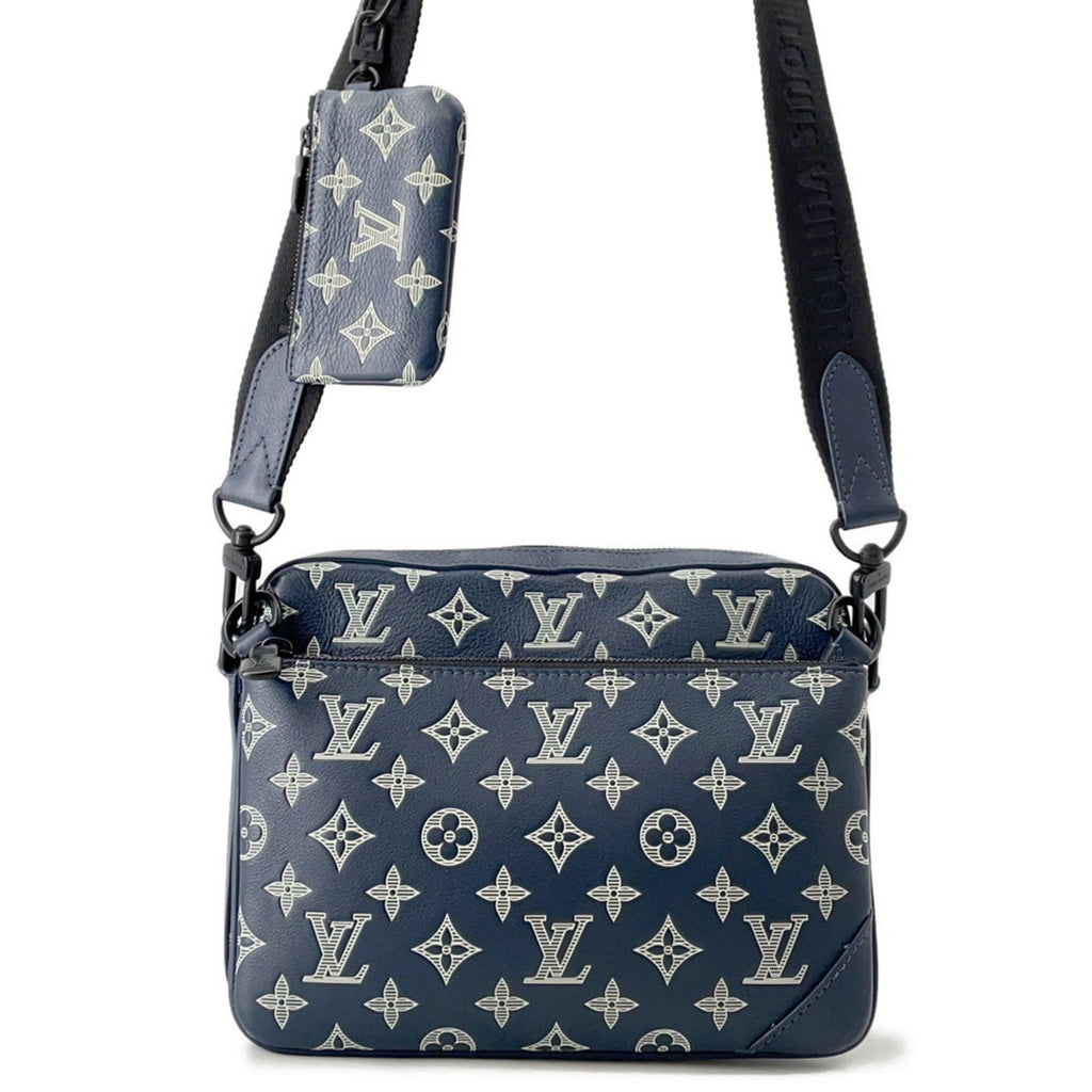 Louis Vuitton Navy Monogram Shadow Handbag Shoulder Bag