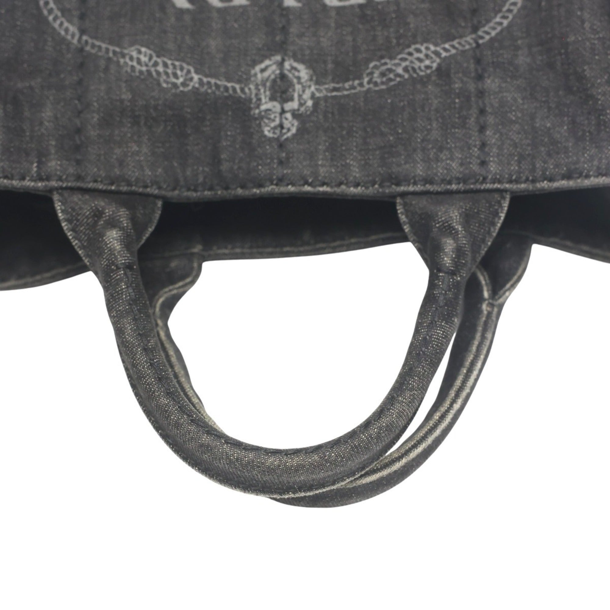 Prada Black Denim Tote Bag