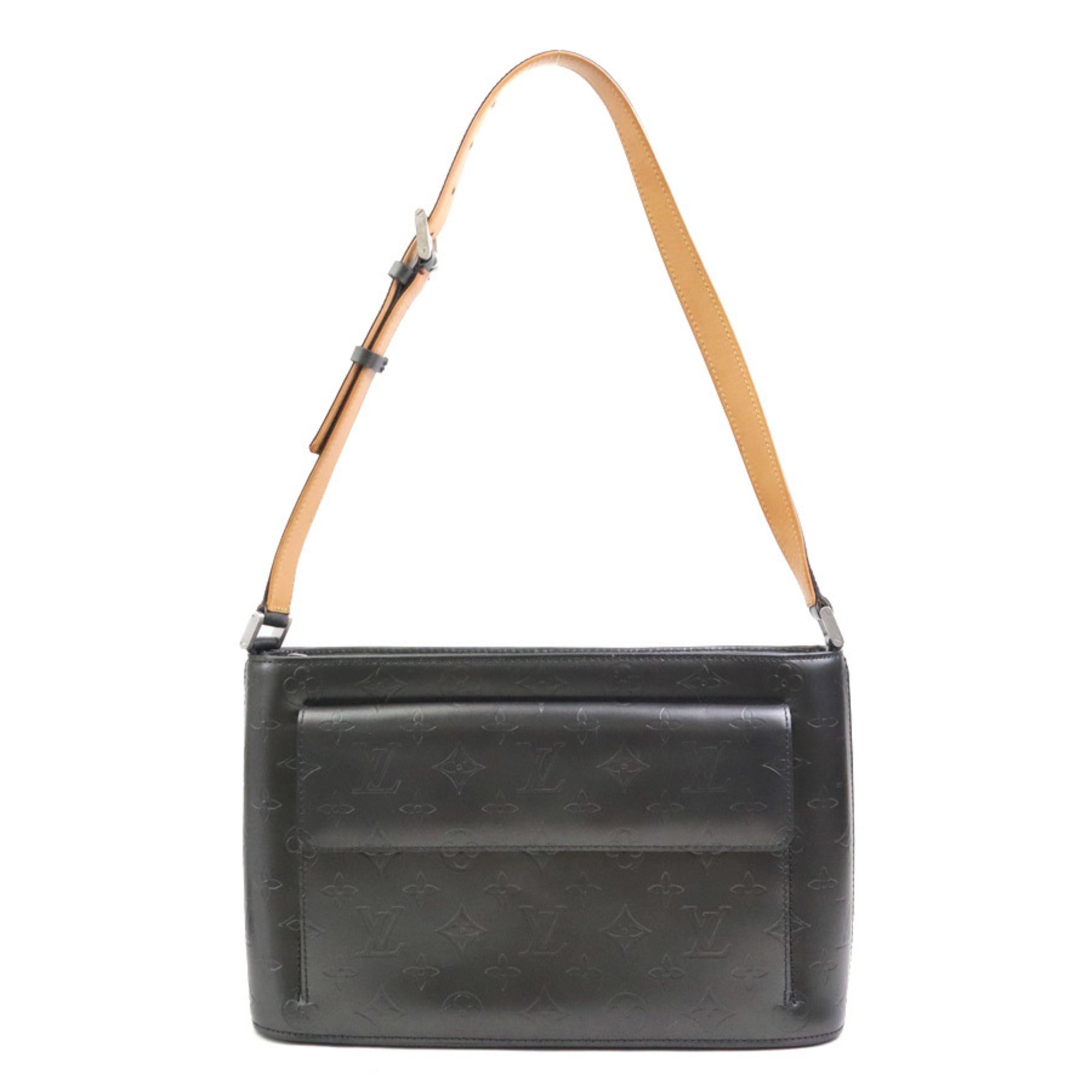 Louis Vuitton Black Gray Monogram Mat Shoulder Bag