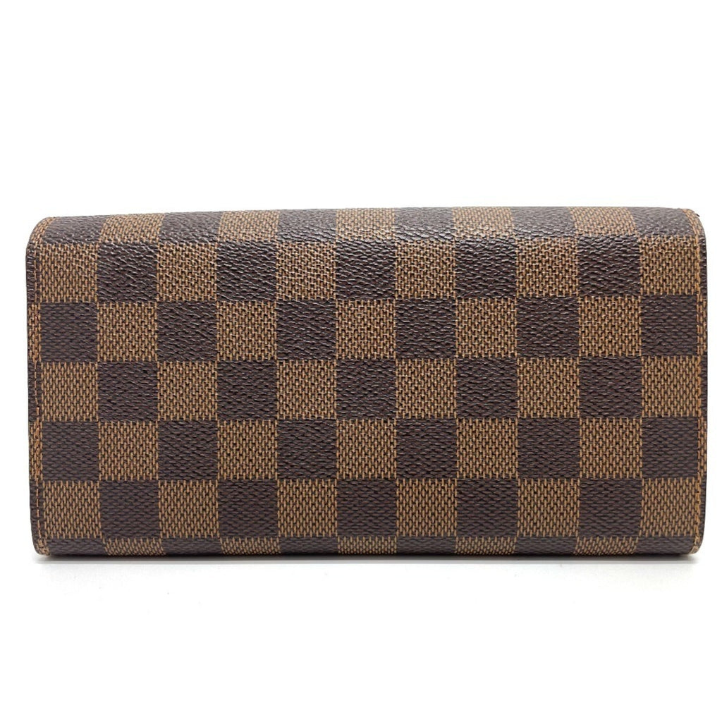 Louis Vuitton Damier Brown Damier Canvas Ebene Damier Canvas Long Wallet