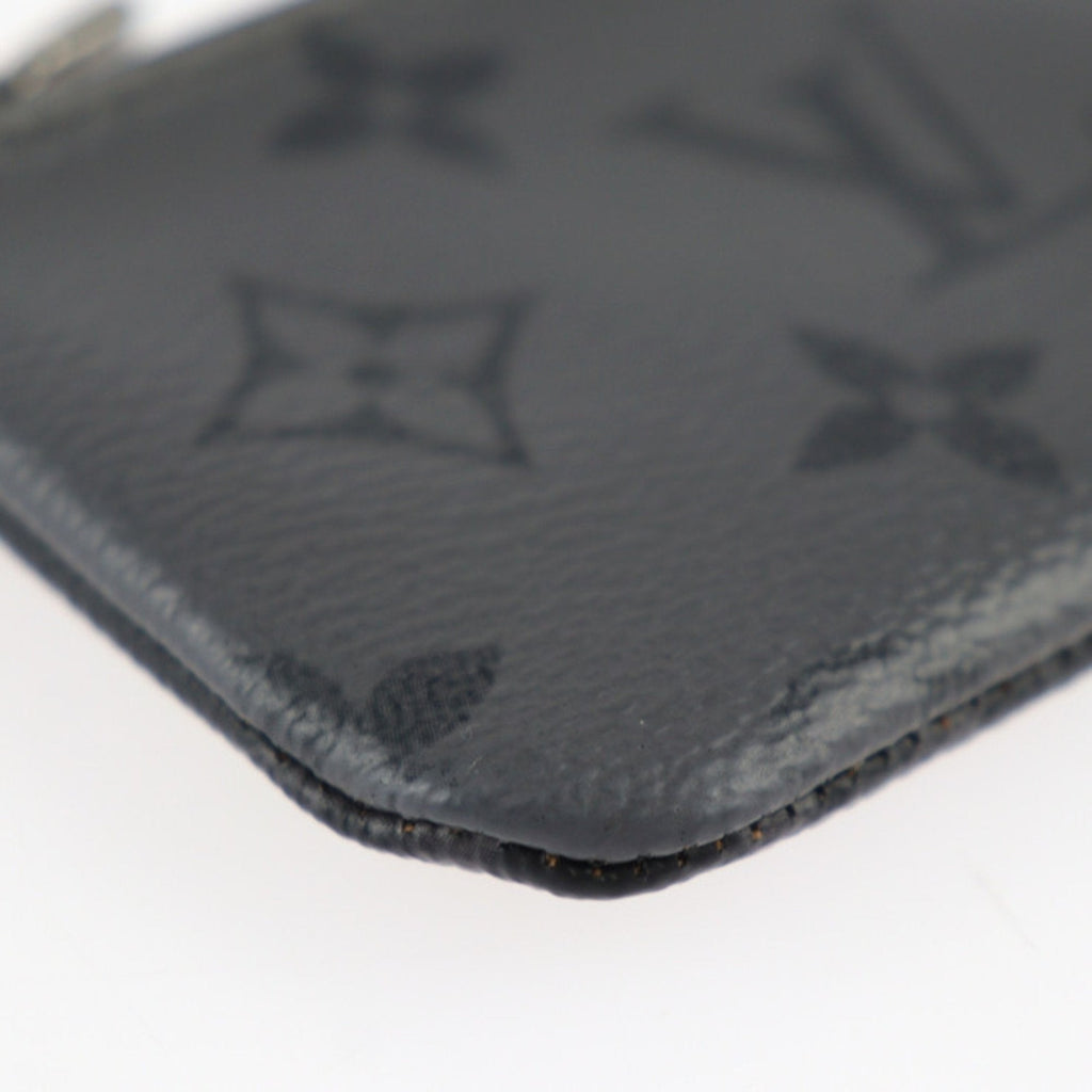 Louis Vuitton Black Gray Pvc Leather Coin Purse/Coin Case