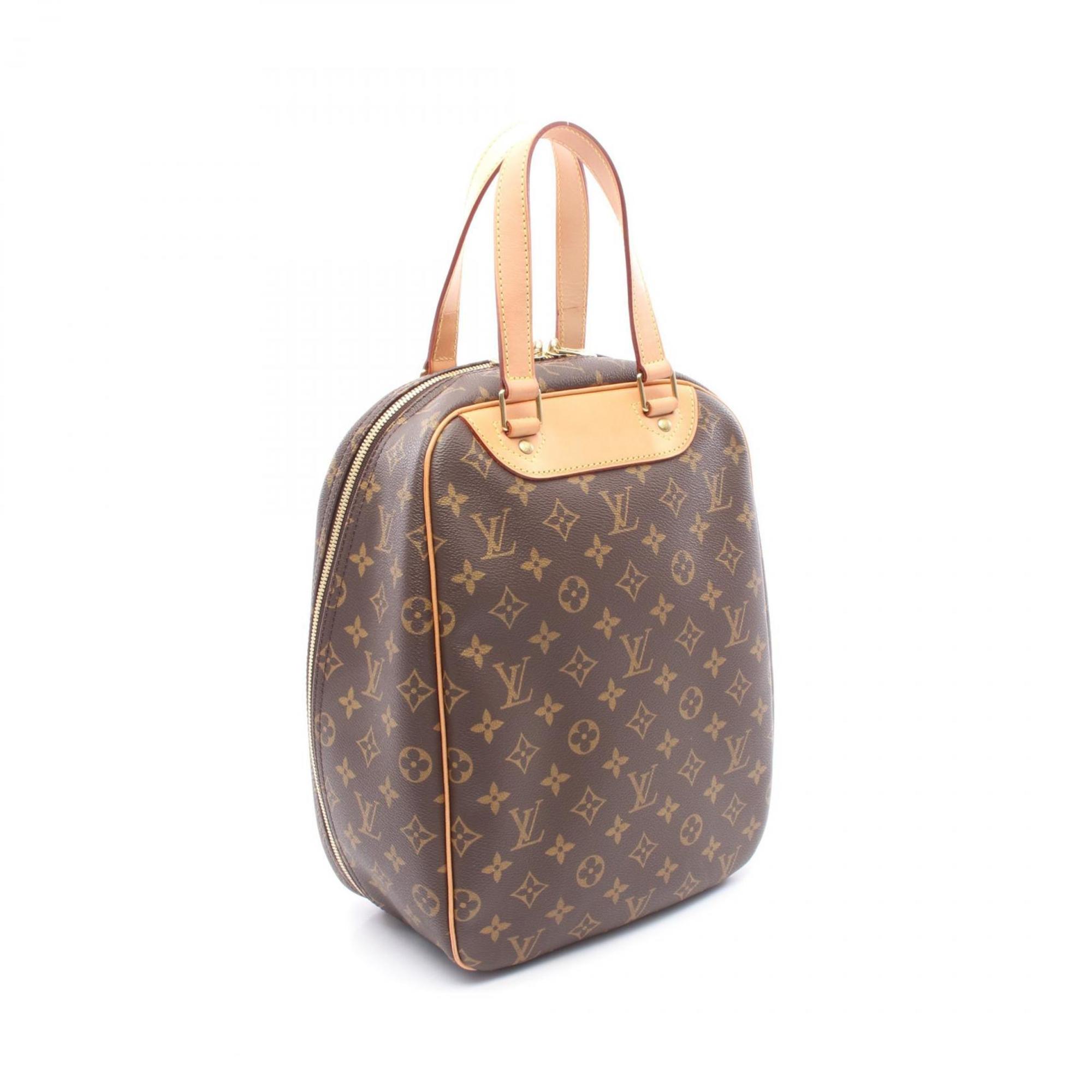 Louis Vuitton Monogram Brown Coated Canvas Leather Handbag
