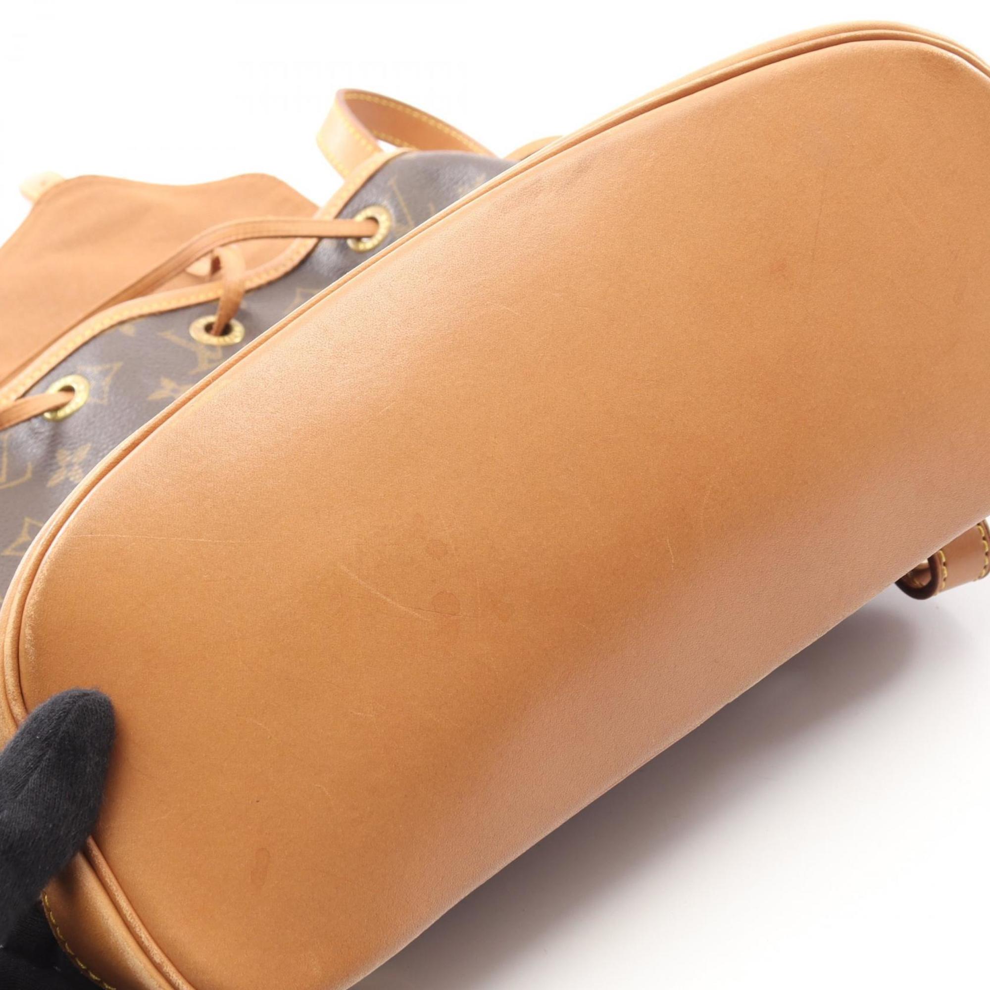 Louis Vuitton Brown Monogram Coated Canvas Leather Backpack Handbag