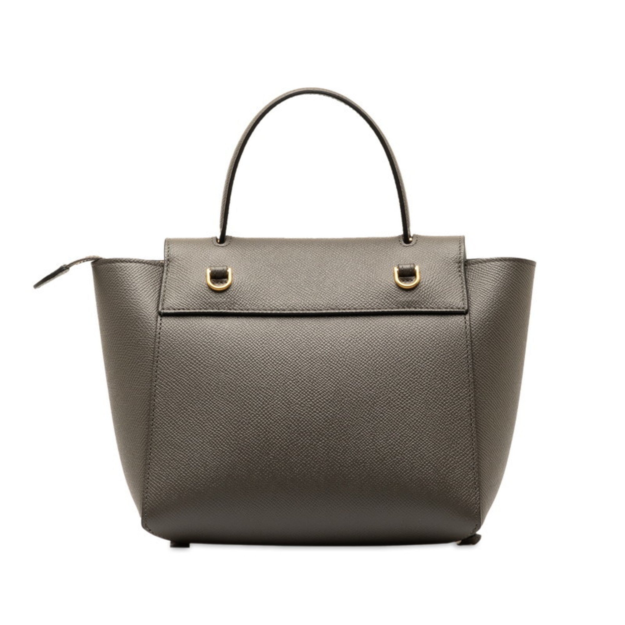 Celine Gray Leather Handbag Shoulder Bag