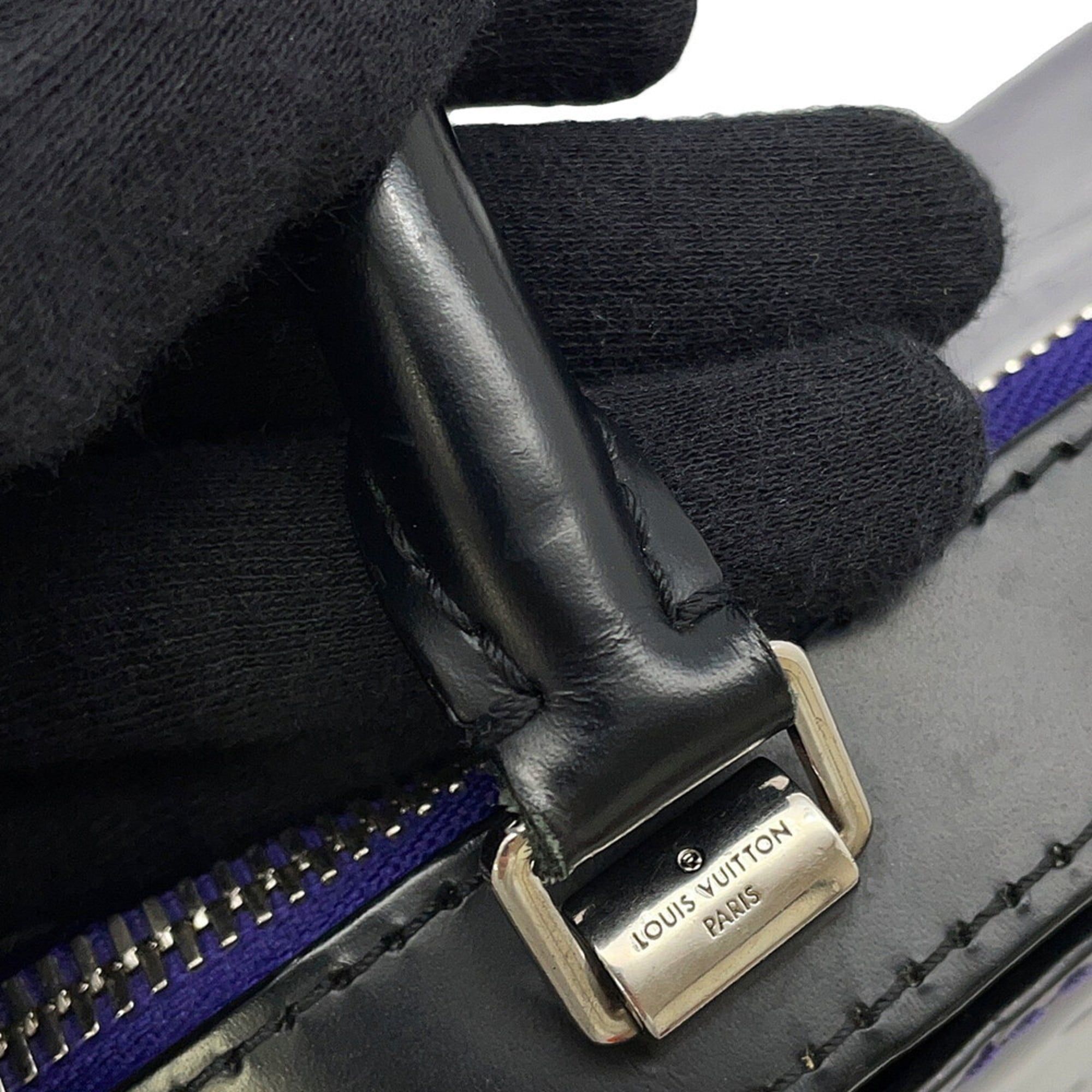Louis Vuitton Monogram Noir Purple Monogram Vernis Handbag Shoulder Bag