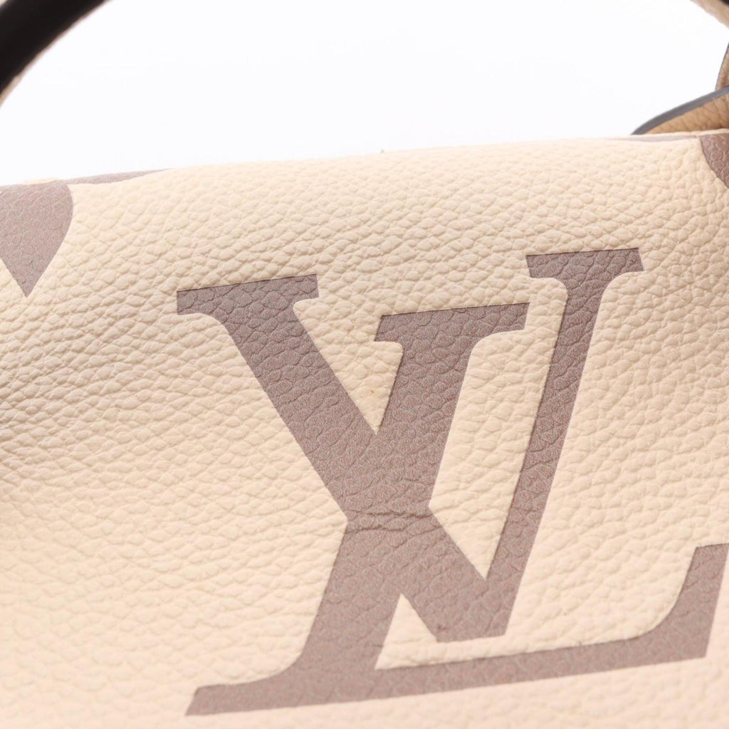 Louis Vuitton Beige Brown Coated Canvas Handbag