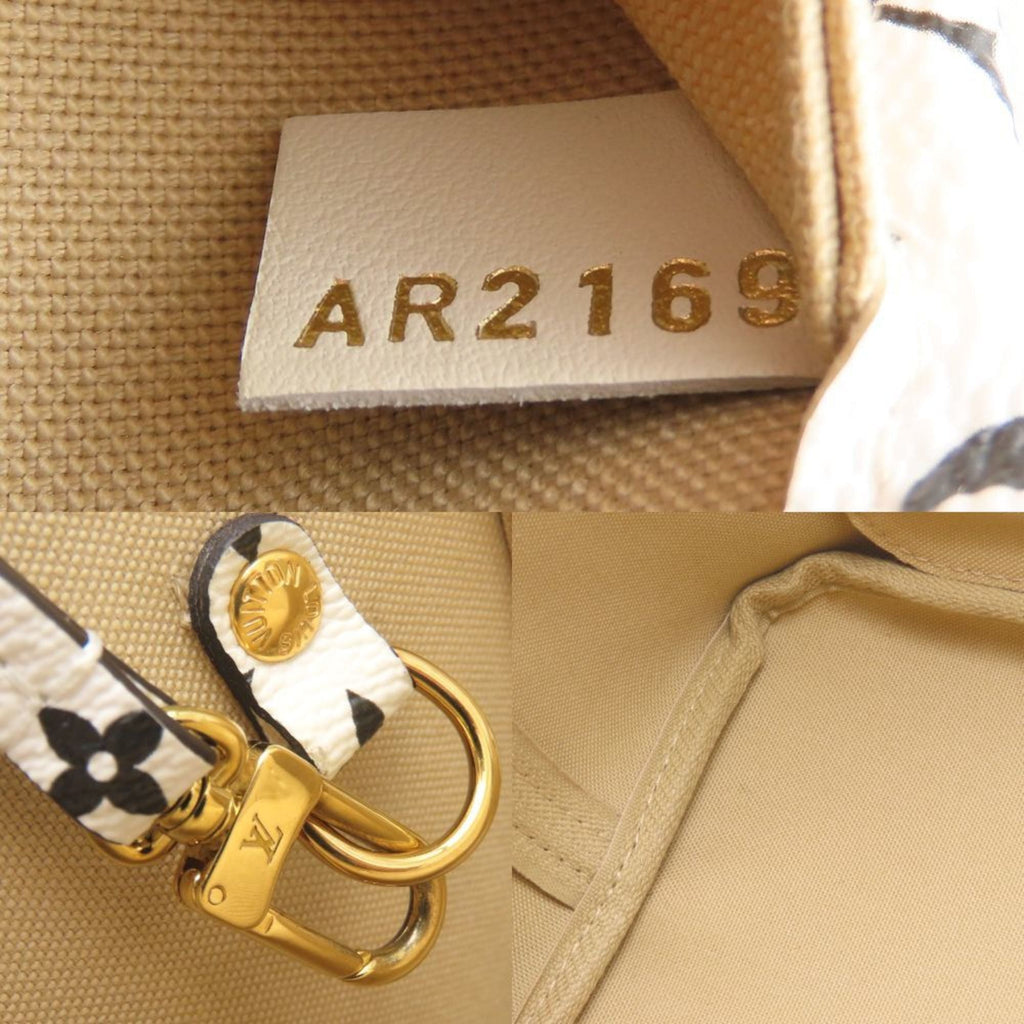 Louis Vuitton Beige Khaki Monogram Tote Bag