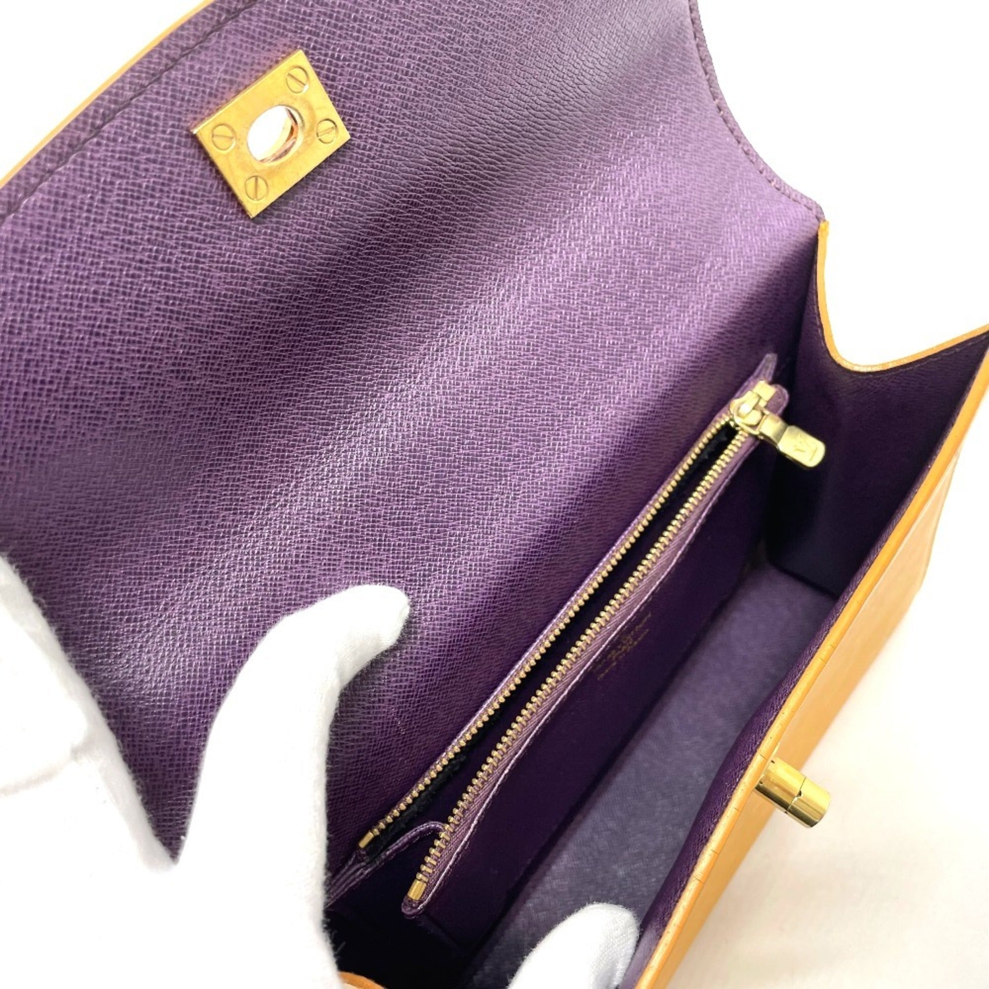 Louis Vuitton Epi Yellow Epi Leather Handbag