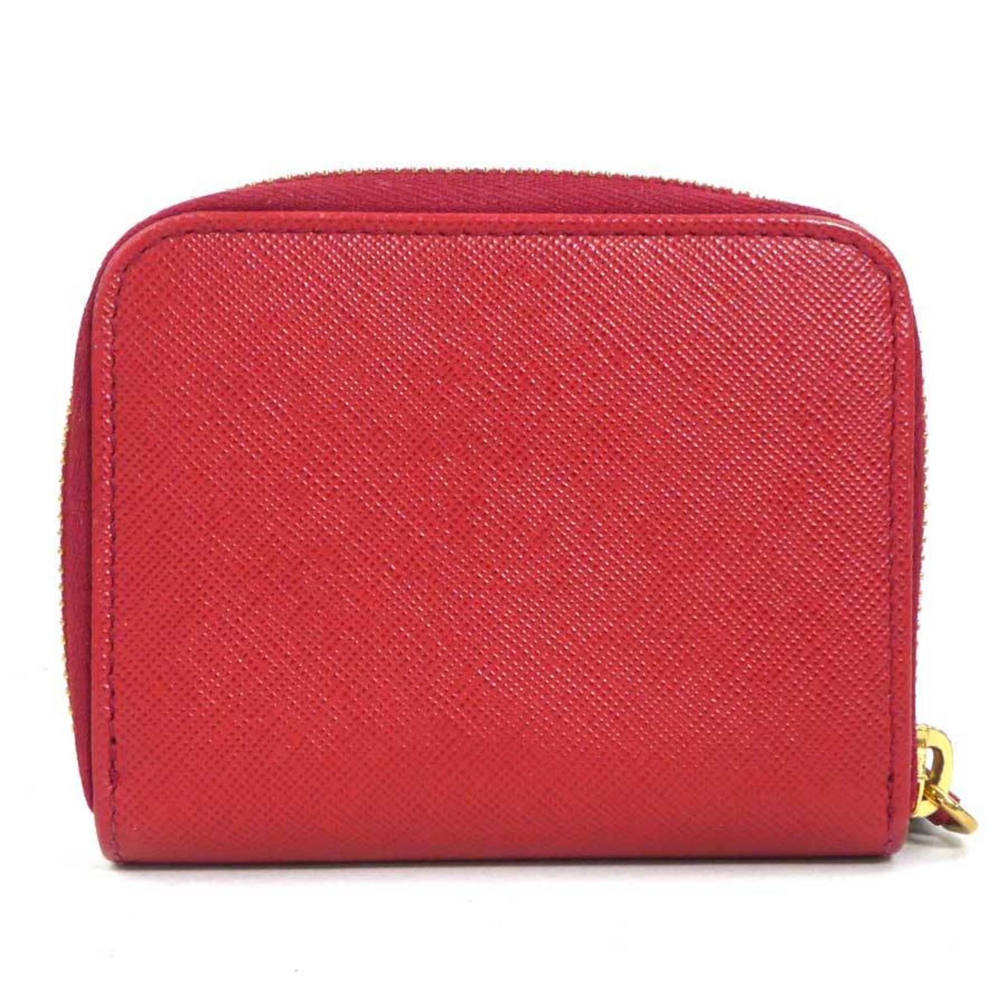 Prada Red Color Leather Coin Purse/Coin Case