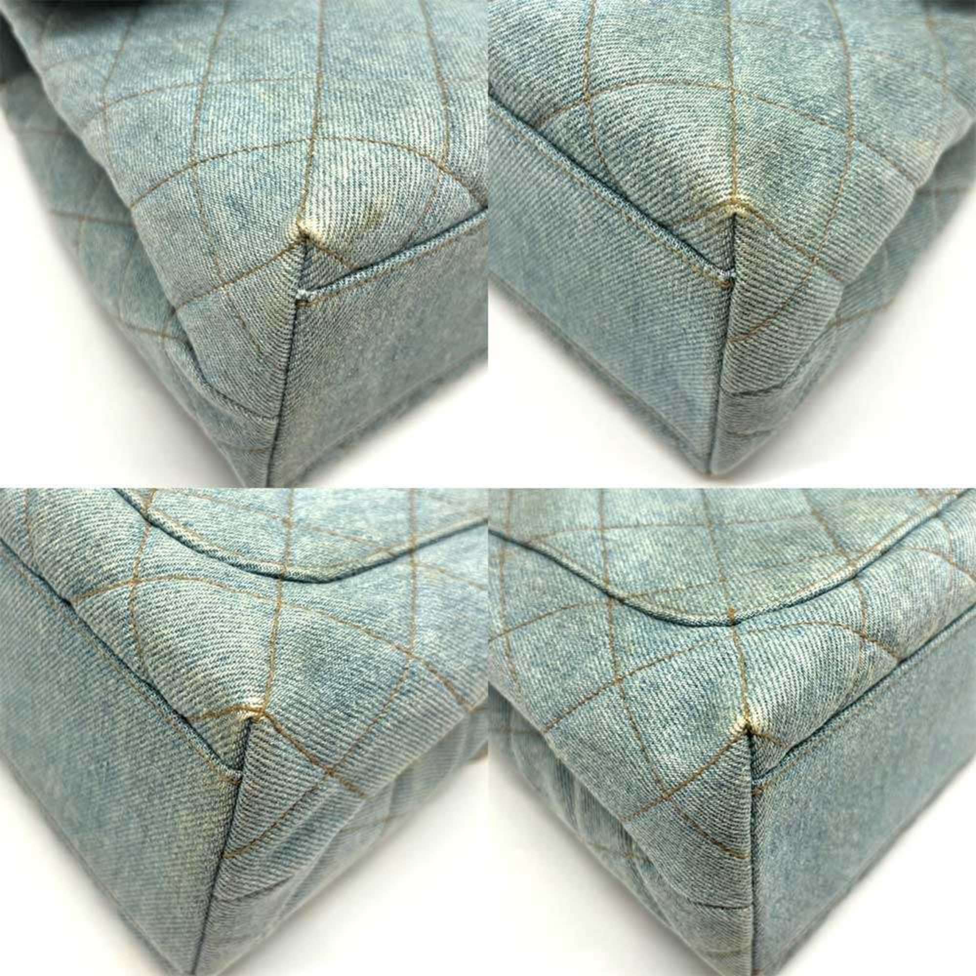 Chanel Denim Denim Leather Handbag