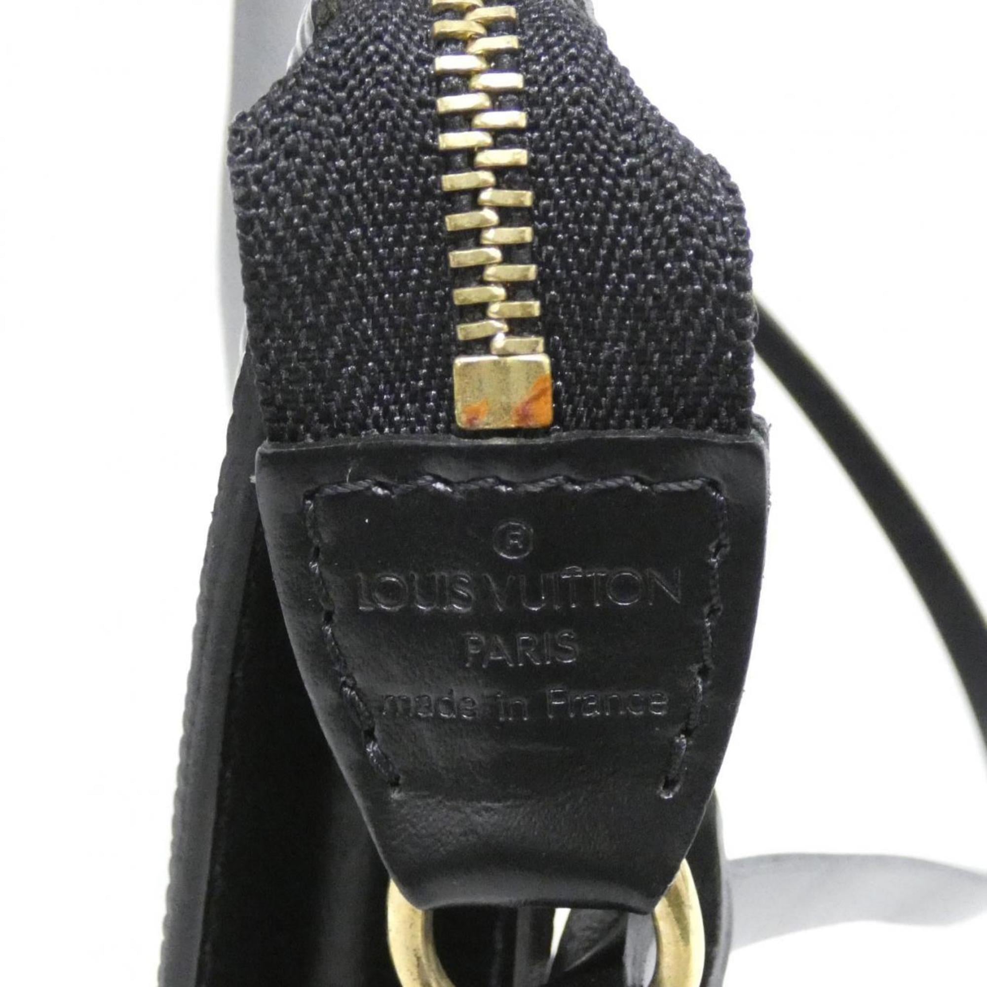 Louis Vuitton Black Leather Pochette Pouch