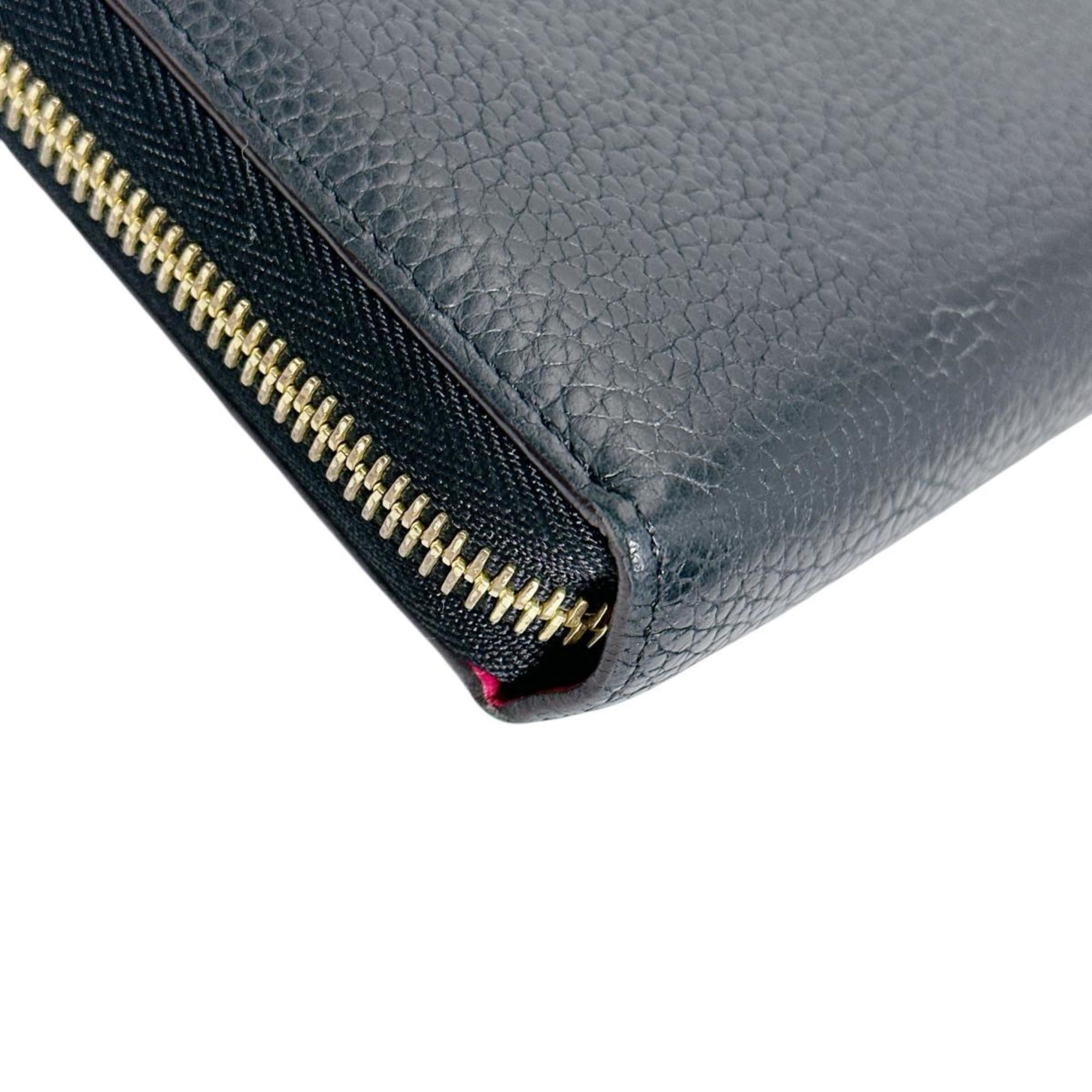 Louis Vuitton Black Noir Leather Long Wallet