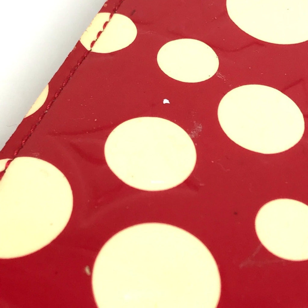 Louis Vuitton Red Color White Patent Leather Long Wallet