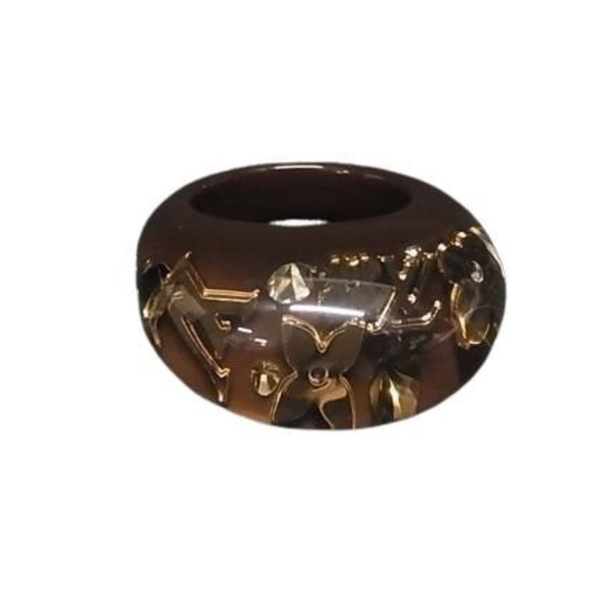 Louis Vuitton Brown Resin Band Ring