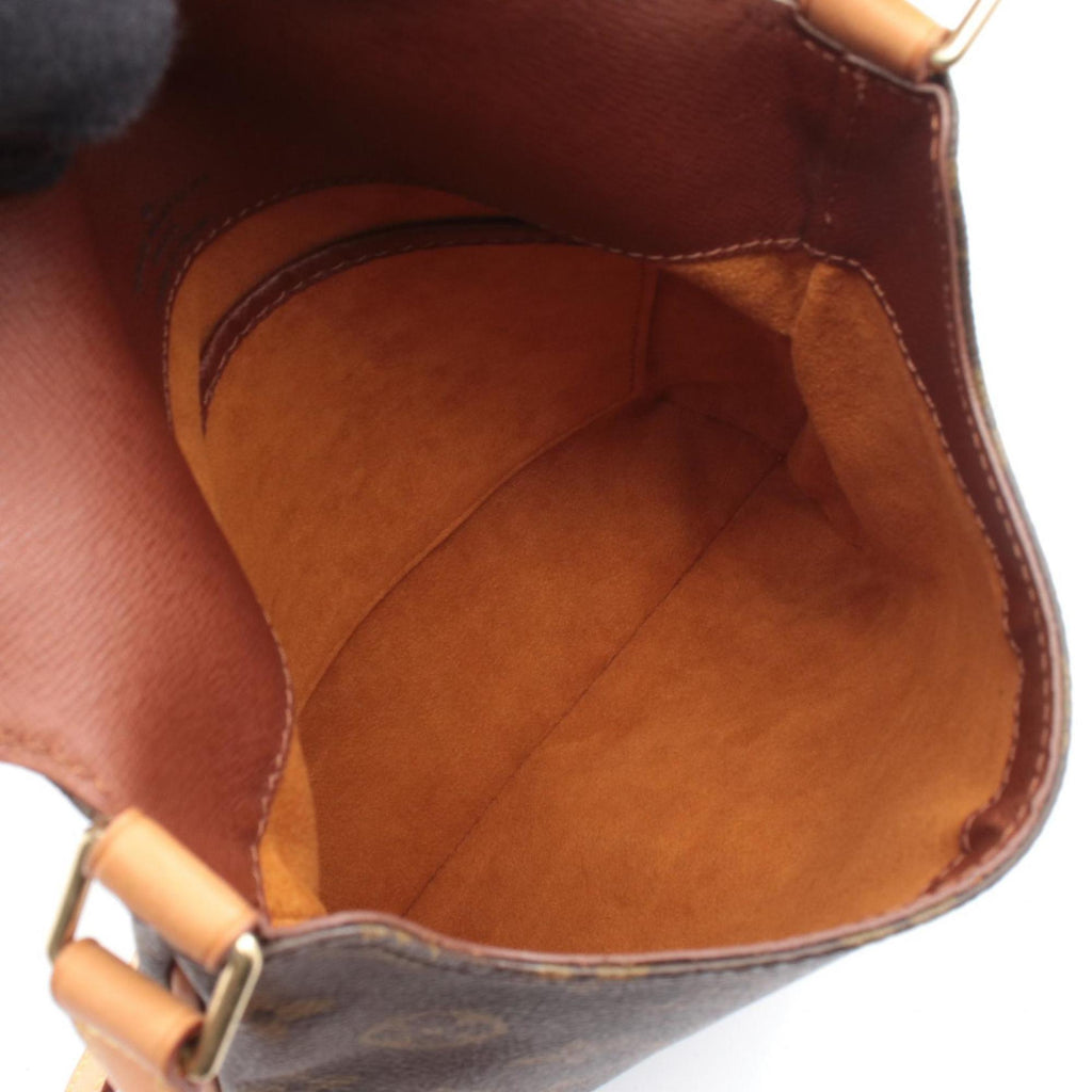 Louis Vuitton Brown Coated Canvas Leather Handbag Shoulder Bag