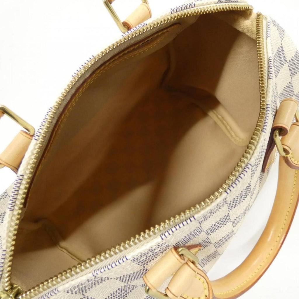 Louis Vuitton Azur White Coated Canvas Boston Bag