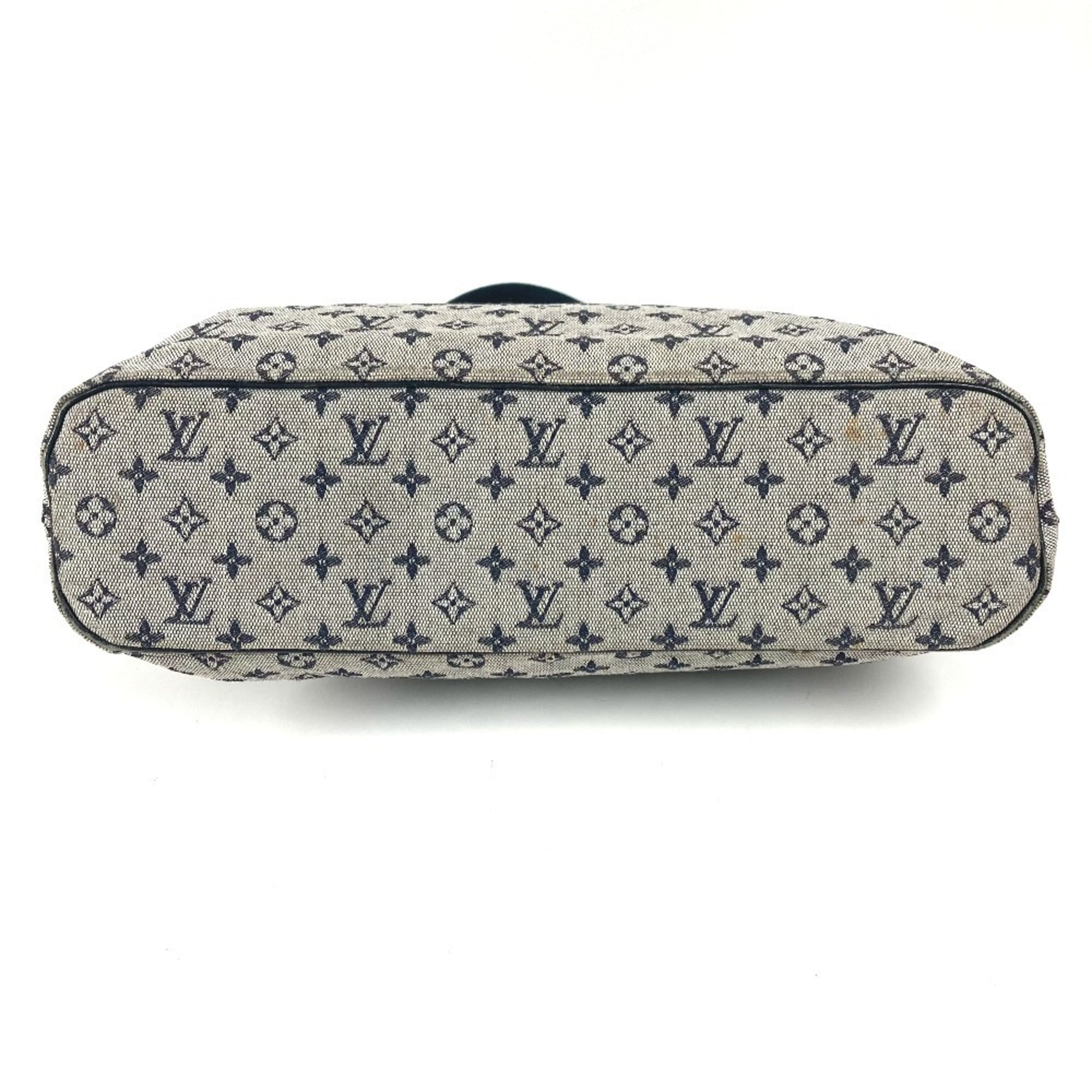 Louis Vuitton Navy Monogram Mini Canvas Leather Handbag Shoulder Bag Tote Bag