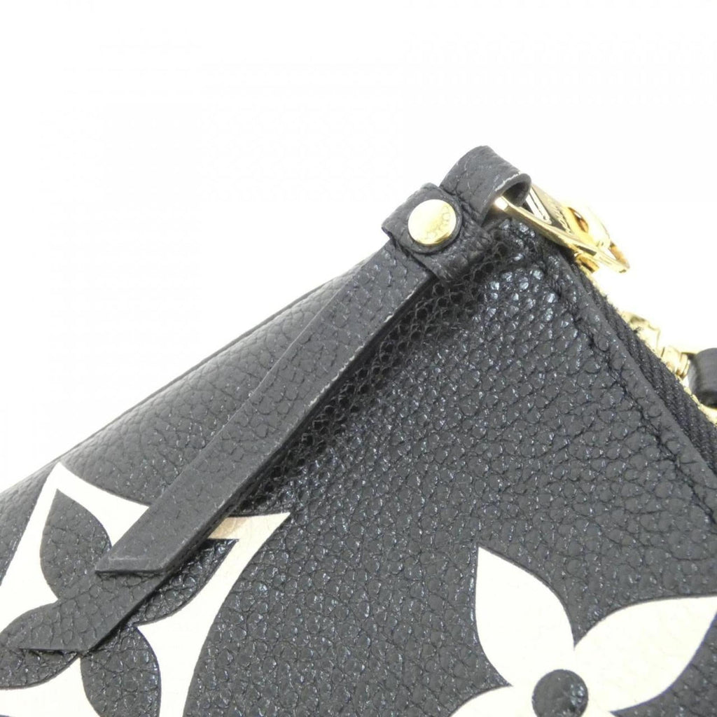 Louis Vuitton Beige Black Leather Pochette Shoulder Bag