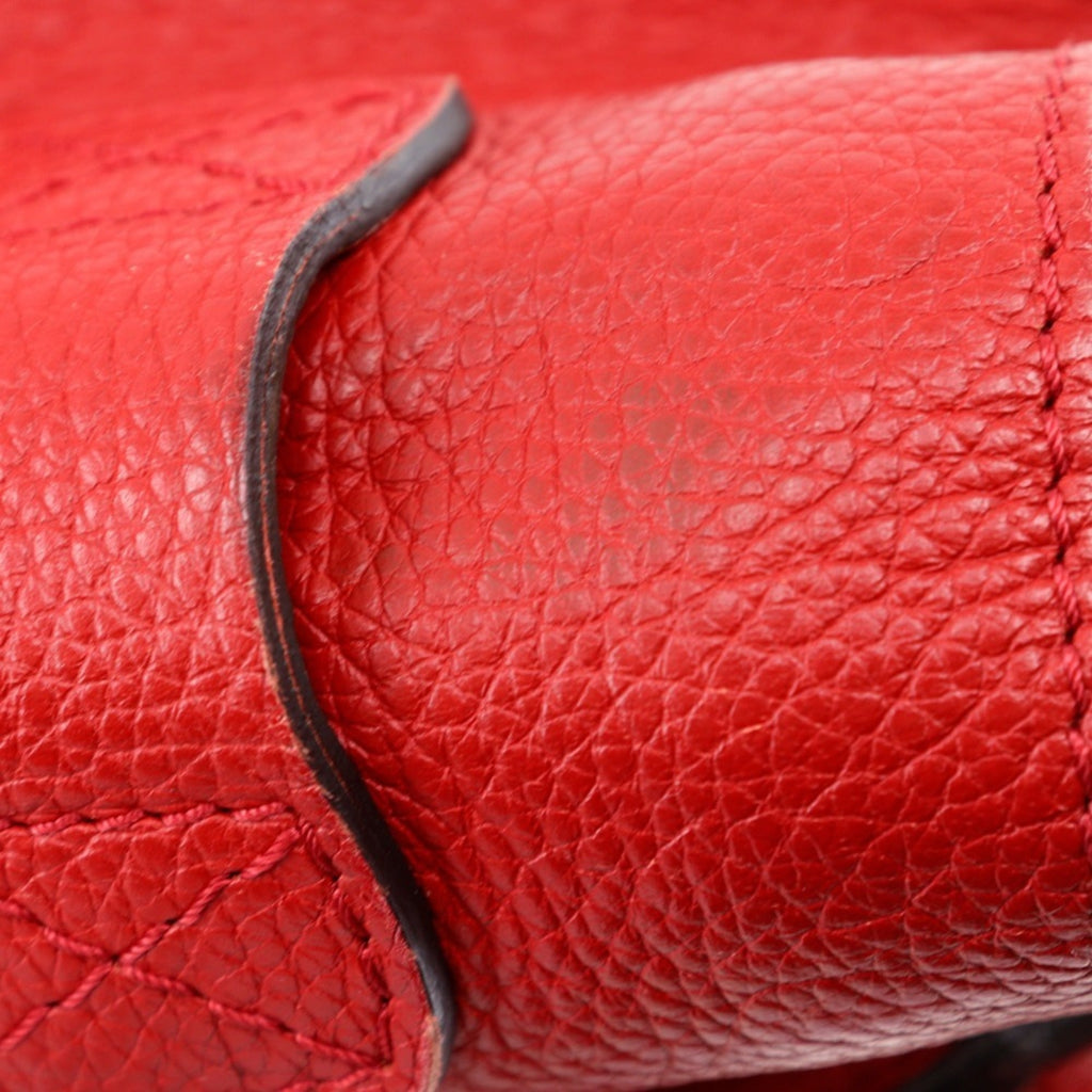 Celine Red Color Leather Handbag