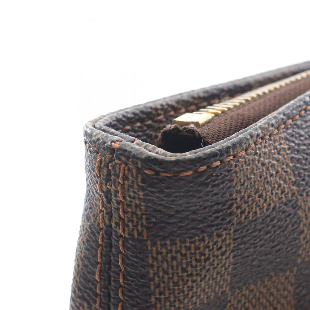 Louis Vuitton Brown Coated Canvas Leather Tote Bag