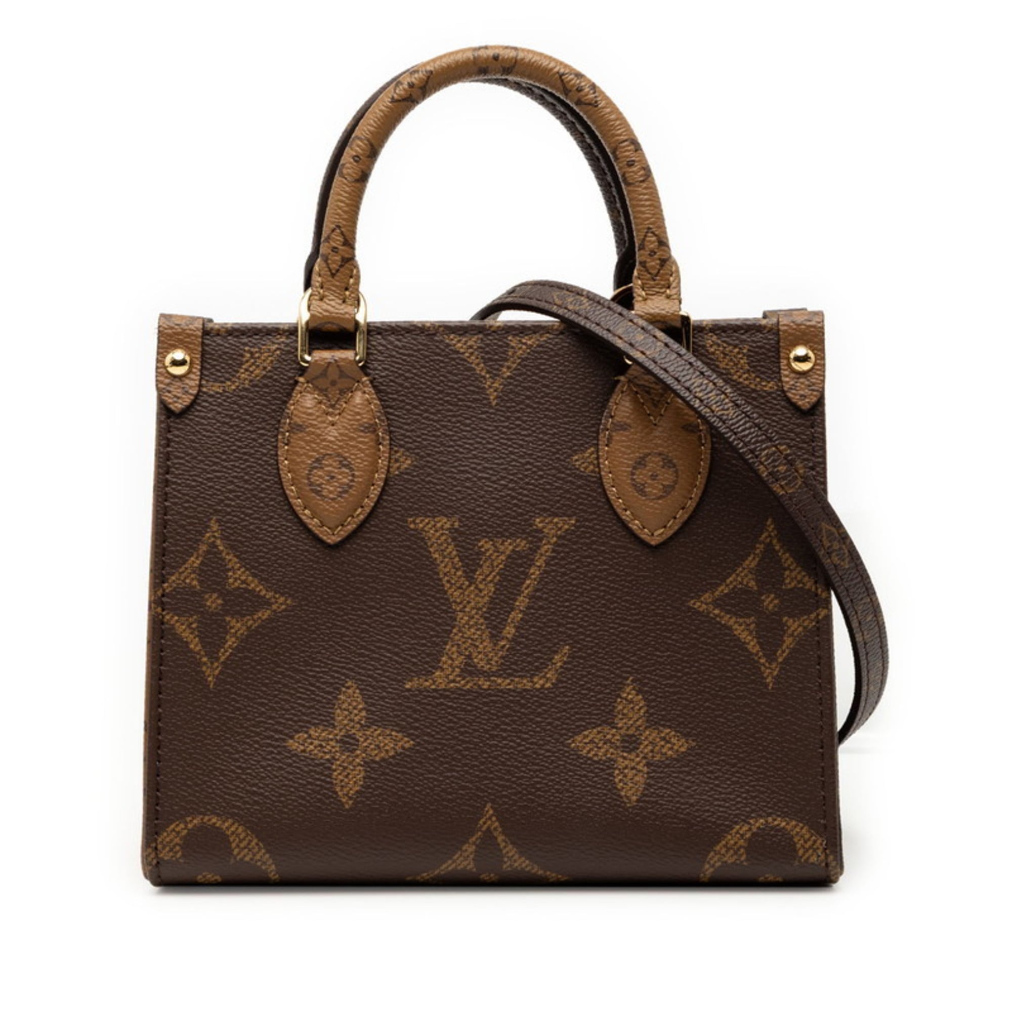 Louis Vuitton Brown Pvc Leather Handbag Shoulder Bag