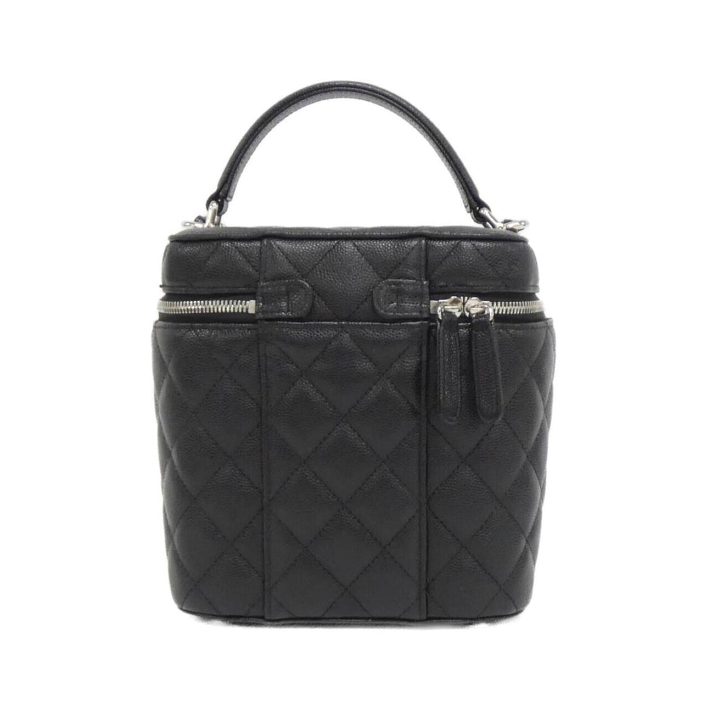 Chanel Black Grained Calfskin Shoulder Bag