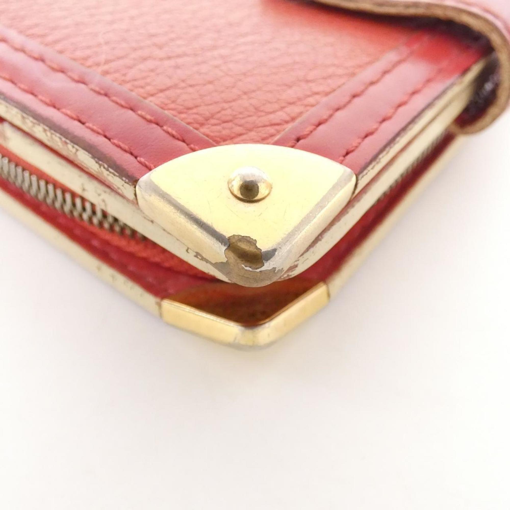 Louis Vuitton Red Color Leather Wallet