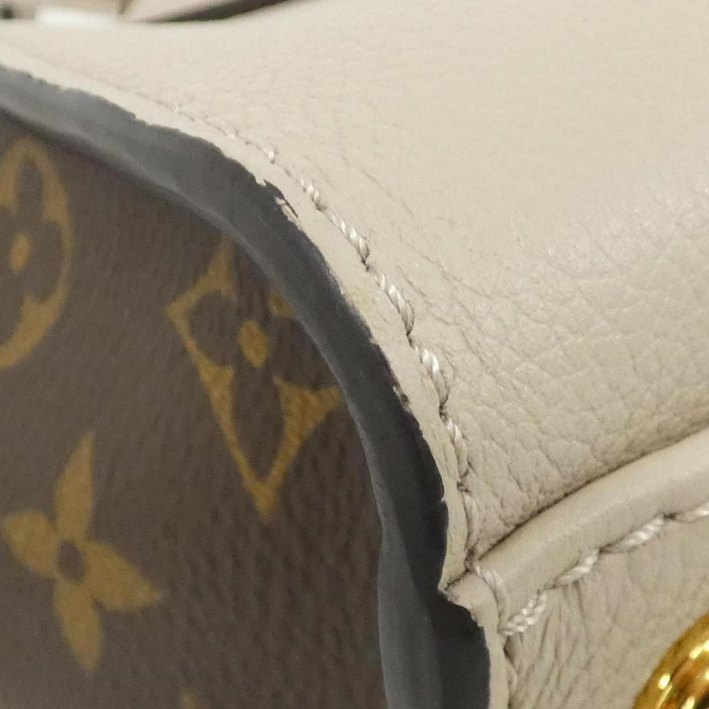 Louis Vuitton Grayish Coated Canvas Leather Handbag