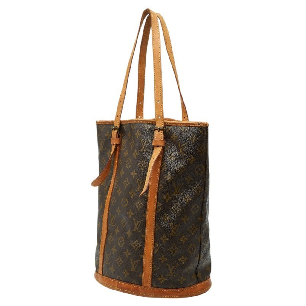 Louis Vuitton Brown Pvc Leather Shoulder Bag Tote Bag