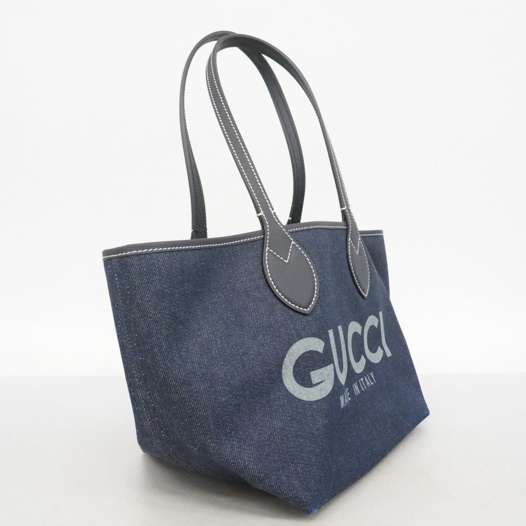 Gucci Navy Denim Tote Bag (Pre-Owned)