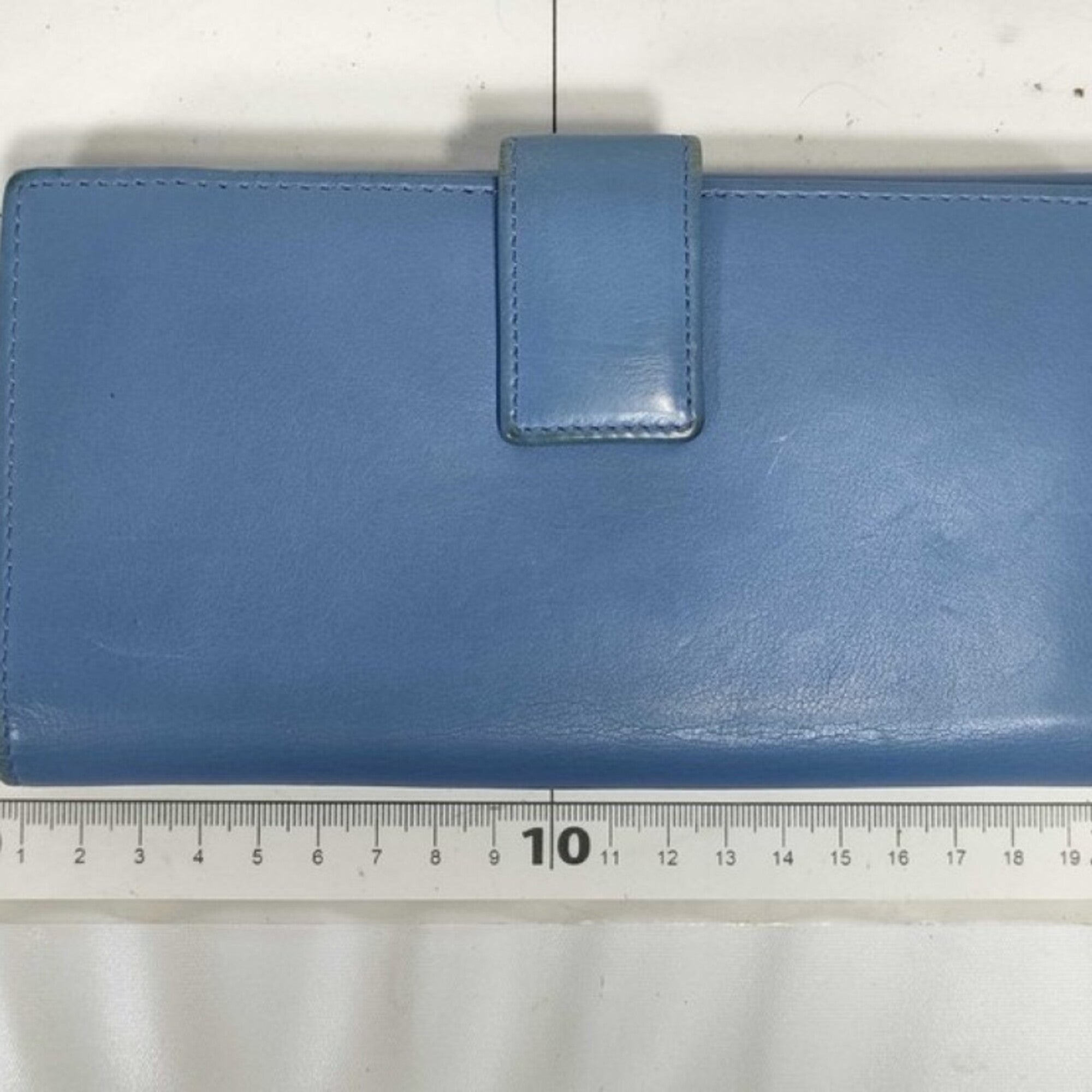 Gucci Blue Leather Long Wallet (Bi-Fold) (Pre-Owned)