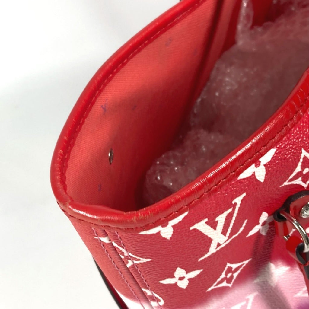 Louis Vuitton Pink Red Color Canvas Shoulder Bag Tote Bag