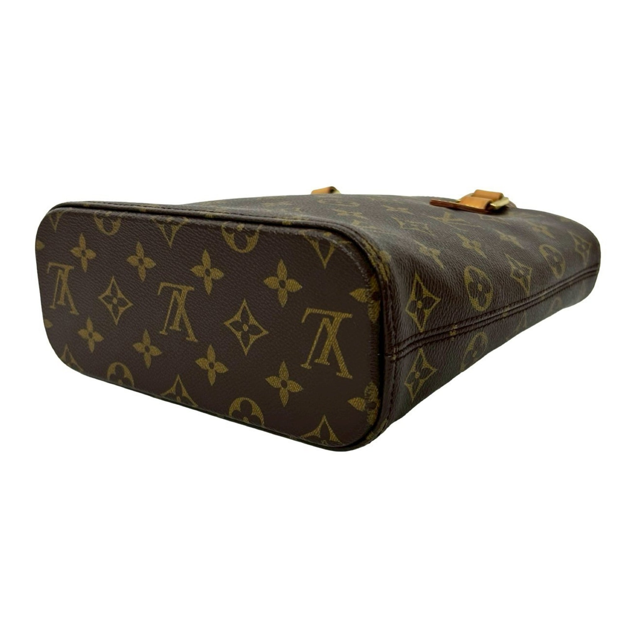Louis Vuitton Brown Leather Pvc Handbag Tote Bag