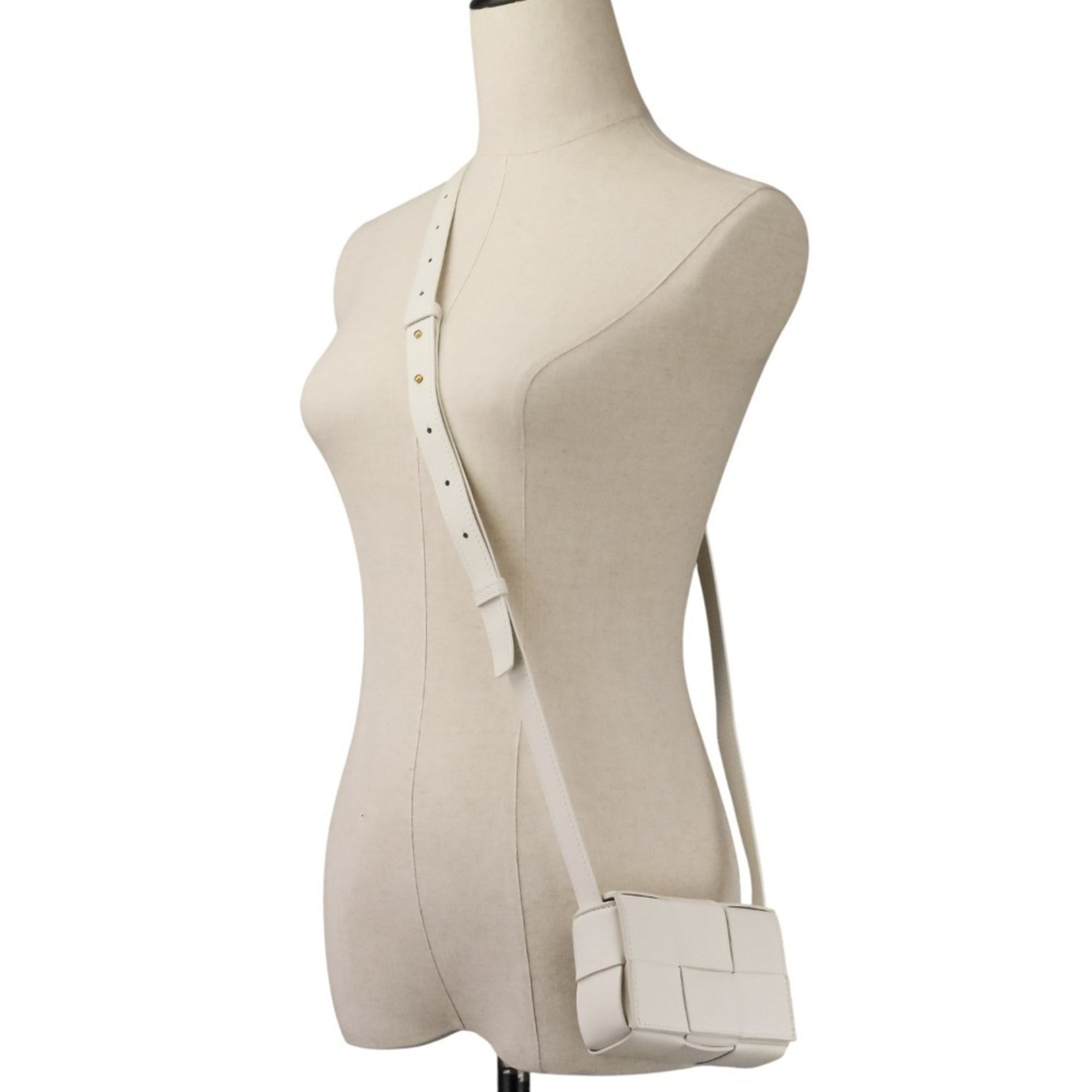 Bottega Veneta White Leather Shoulder Bag