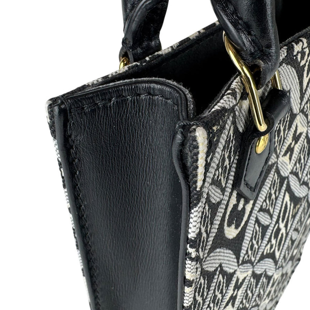 Louis Vuitton Black Canvas Leather Handbag Shoulder Bag