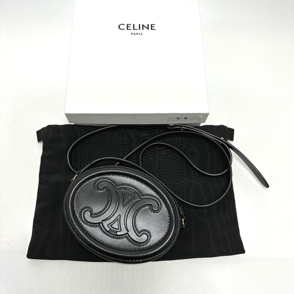 Celine Black Leather Shoulder Bag