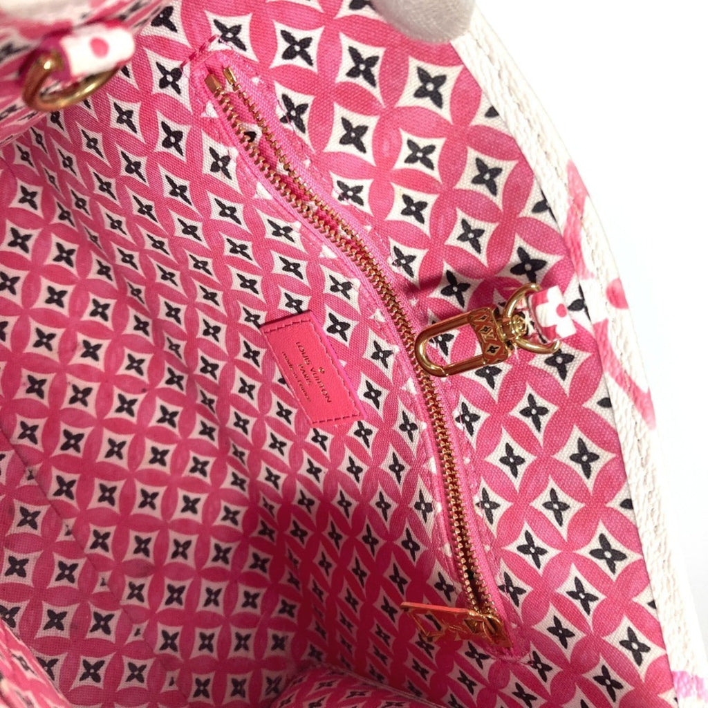 Louis Vuitton Pink White Monogram Handbag Shoulder Bag Tote Bag