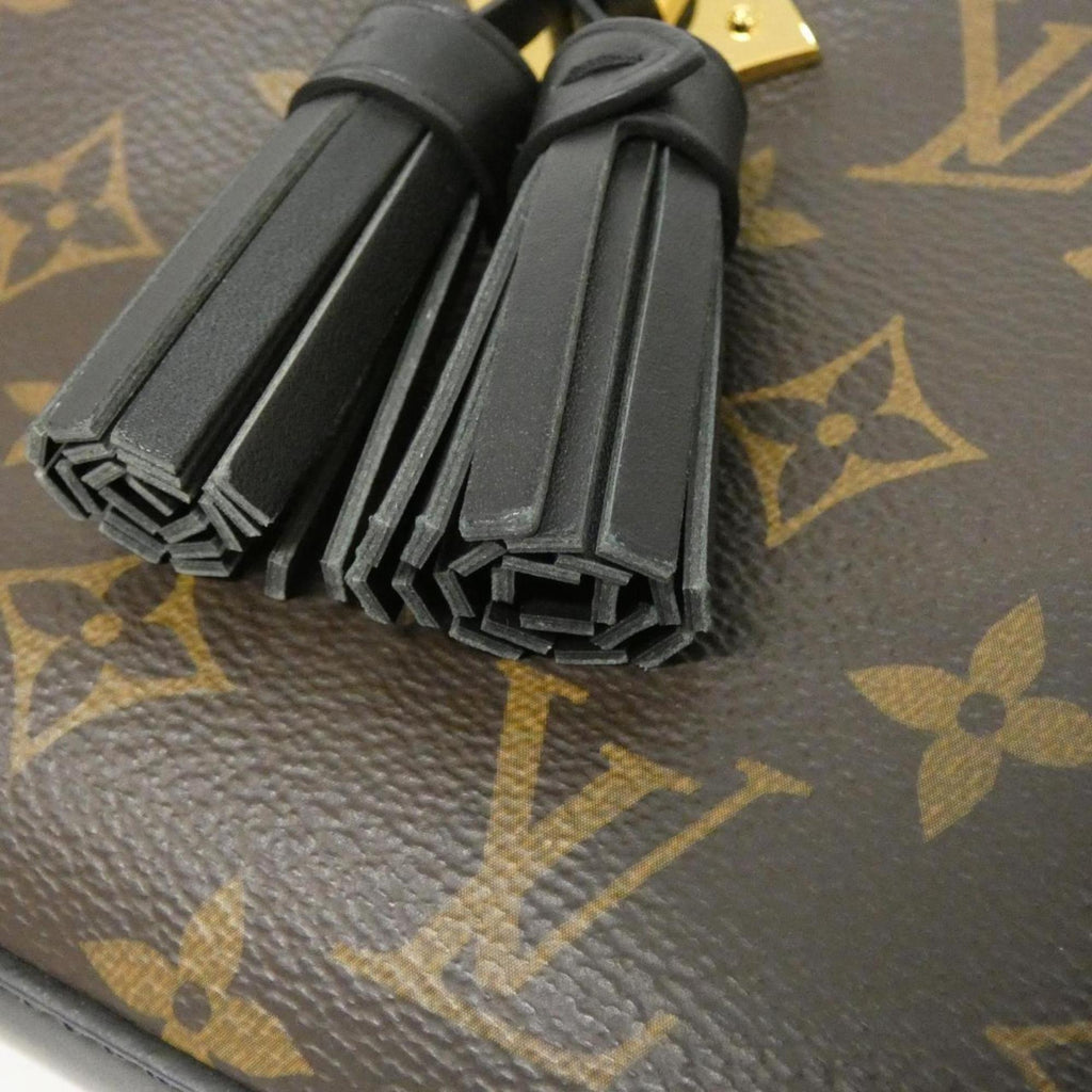 Louis Vuitton Black Marron Coated Canvas Leather Shoulder Bag