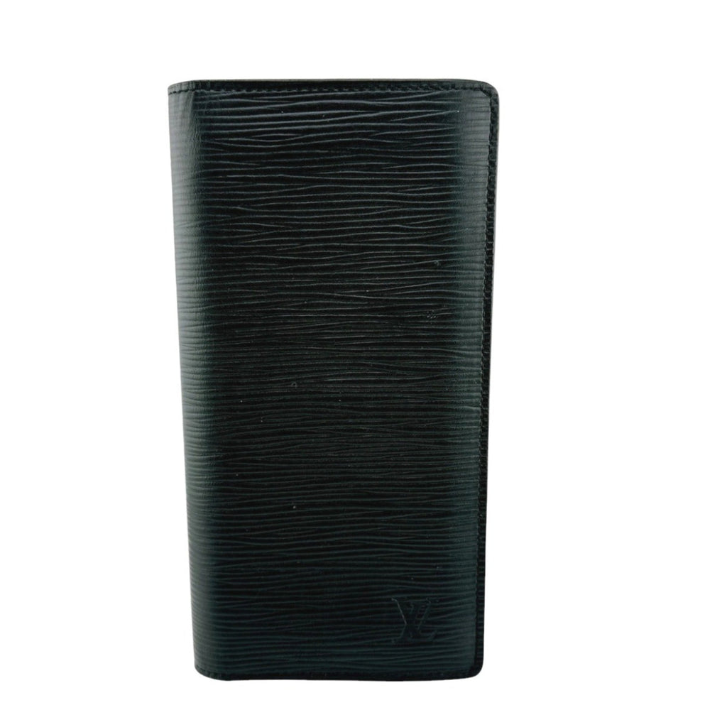 Louis Vuitton Black Noir Epi Leather Long Wallet