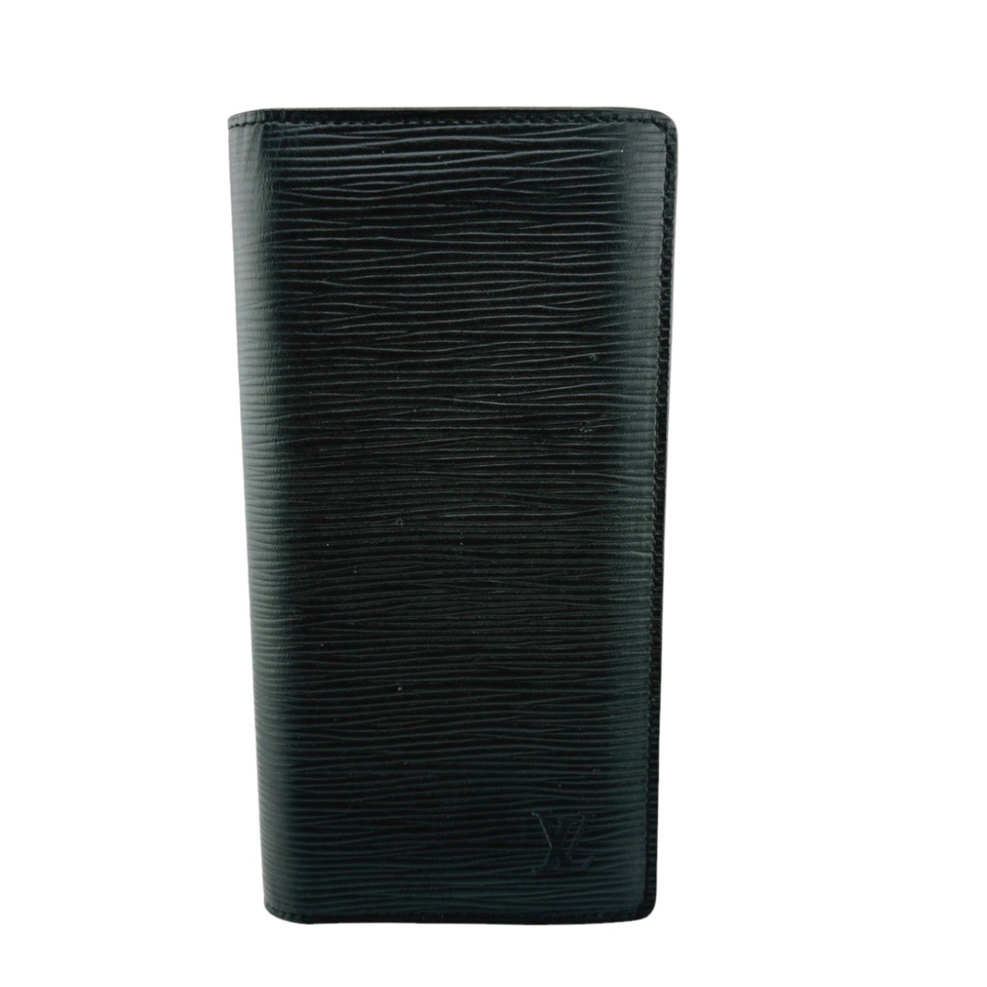 Louis Vuitton Black Noir Epi Leather Long Wallet