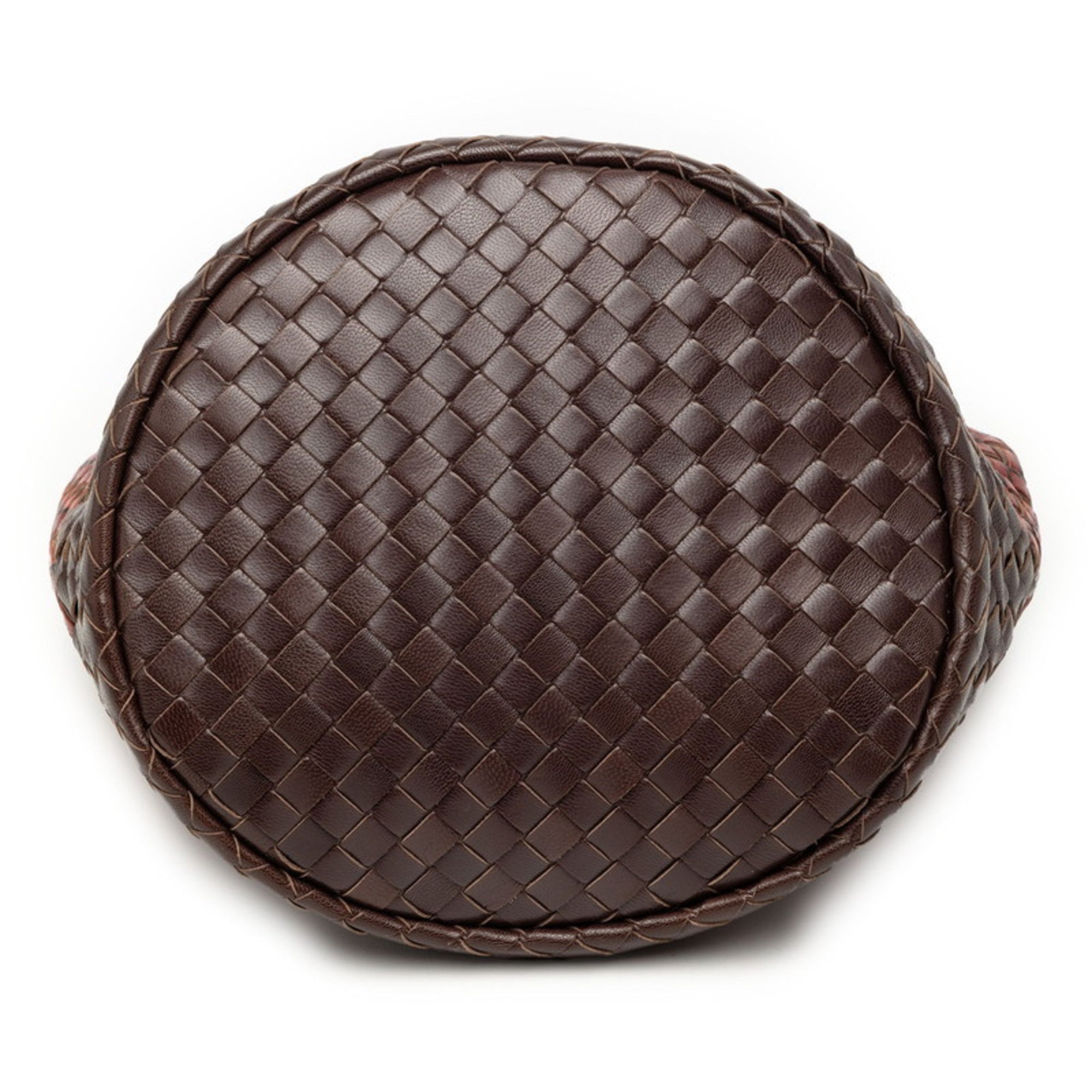 Bottega Veneta Brown Red Color Leather Handbag Tote Bag