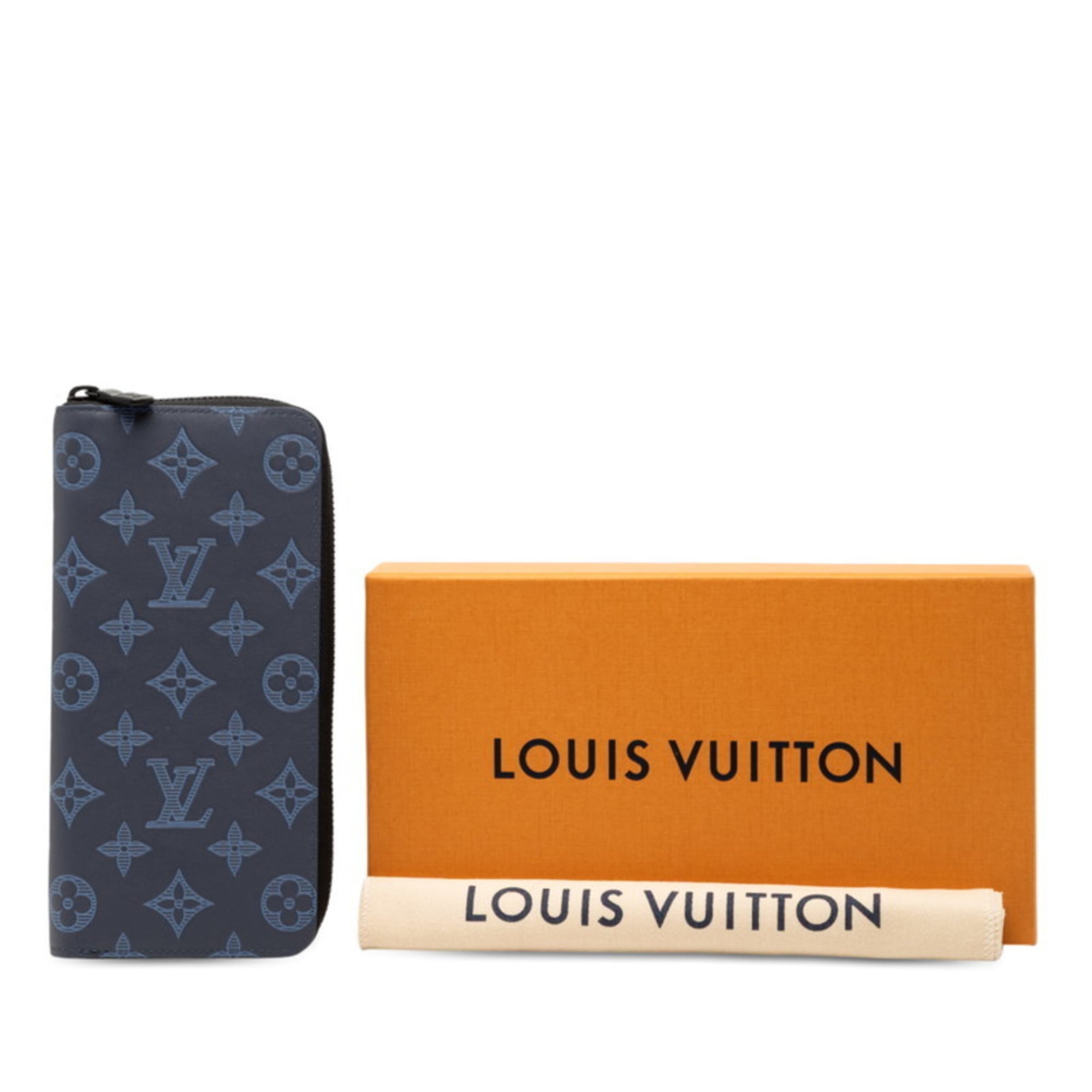 Louis Vuitton Monogram Shadow Blue Monogram Navy Monogram Shadow Long Wallet