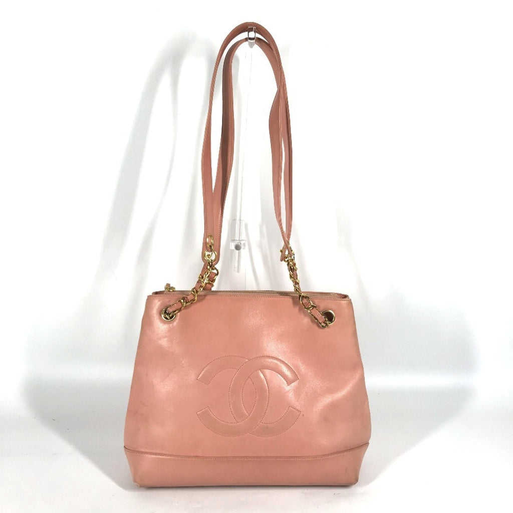 Chanel Pink Leather Shoulder Bag Tote Bag