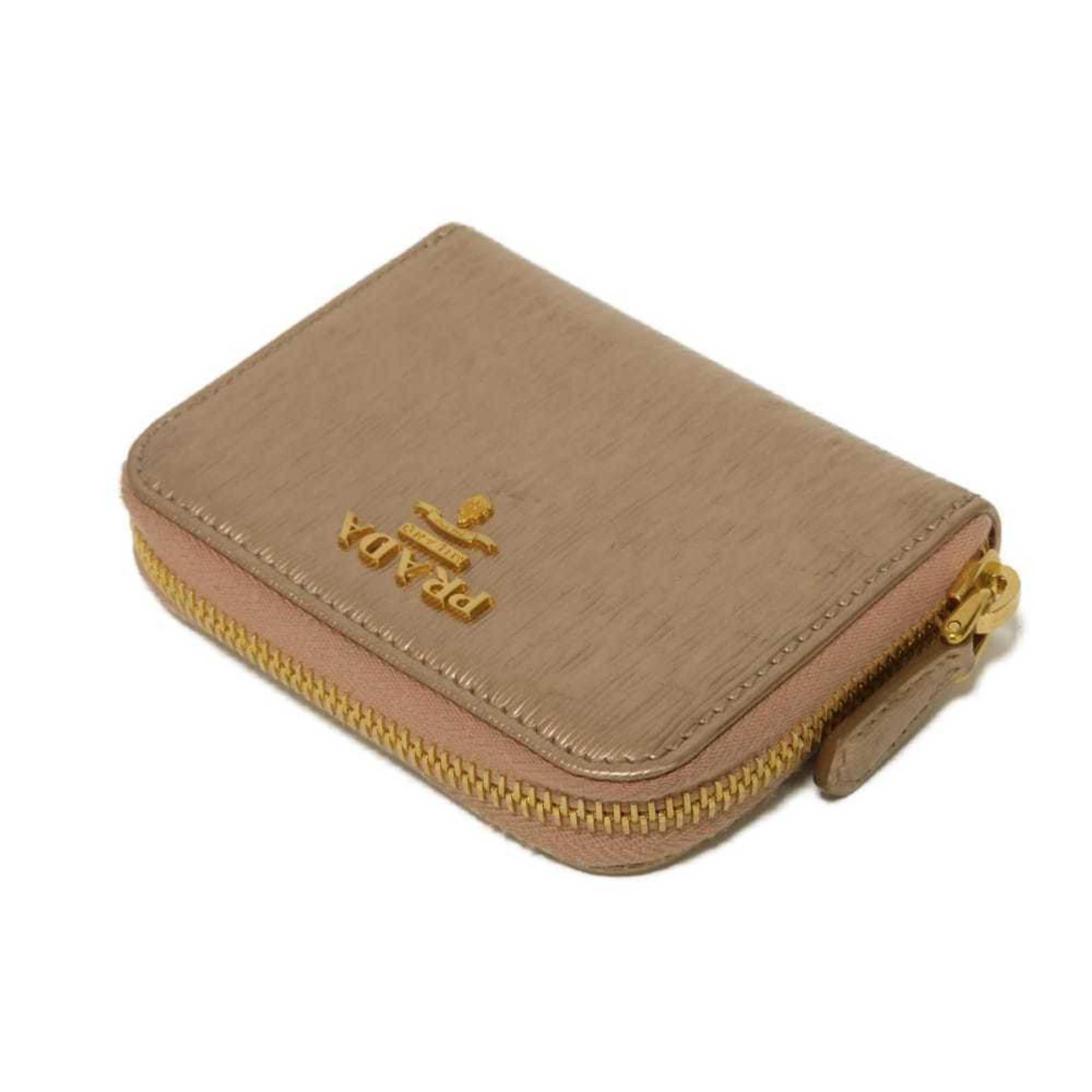 Prada Pink Leather Coin Purse/Coin Case
