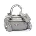 Prada Gray Leather Handbag