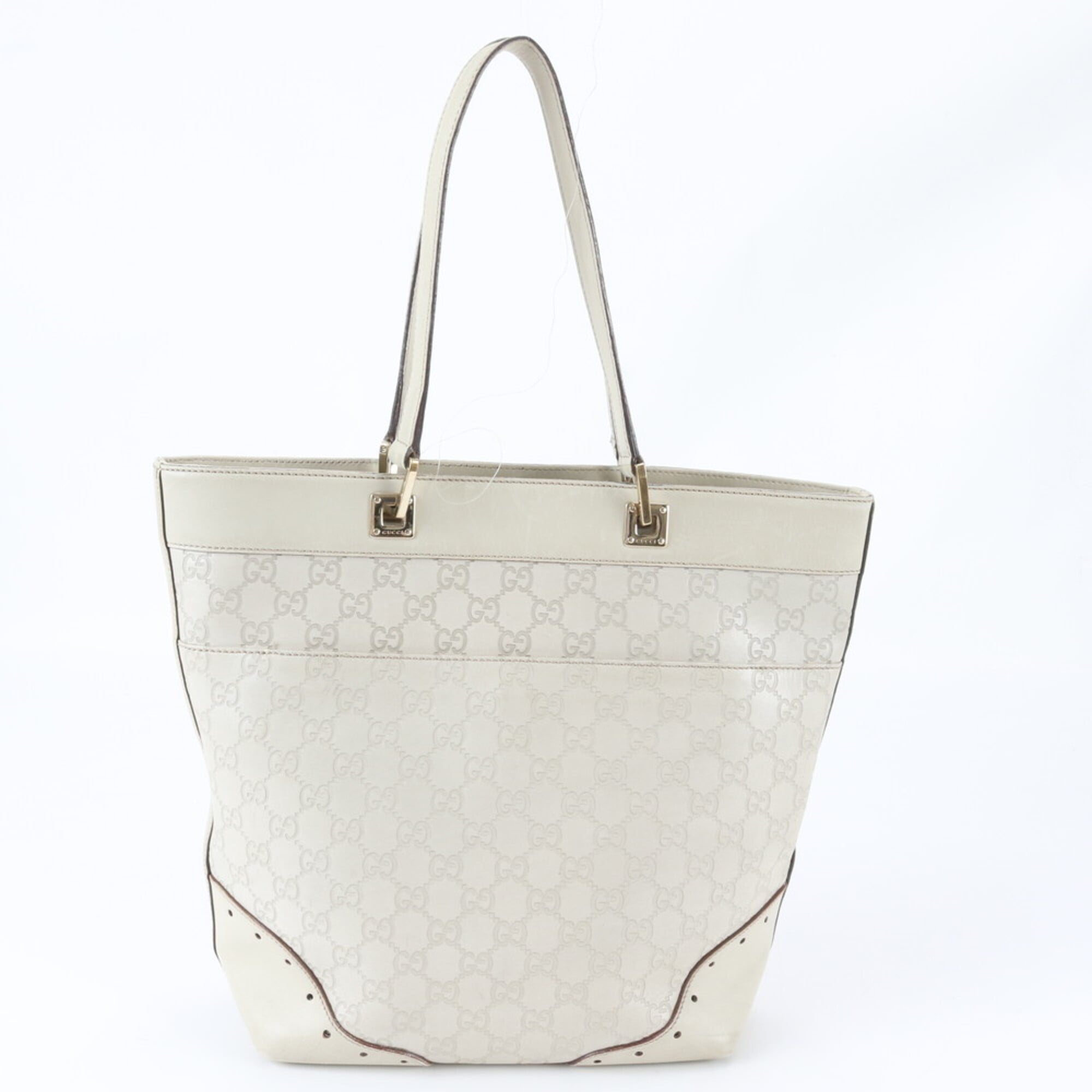 Gucci Guccissima White Leather Handbag (Pre-Owned)