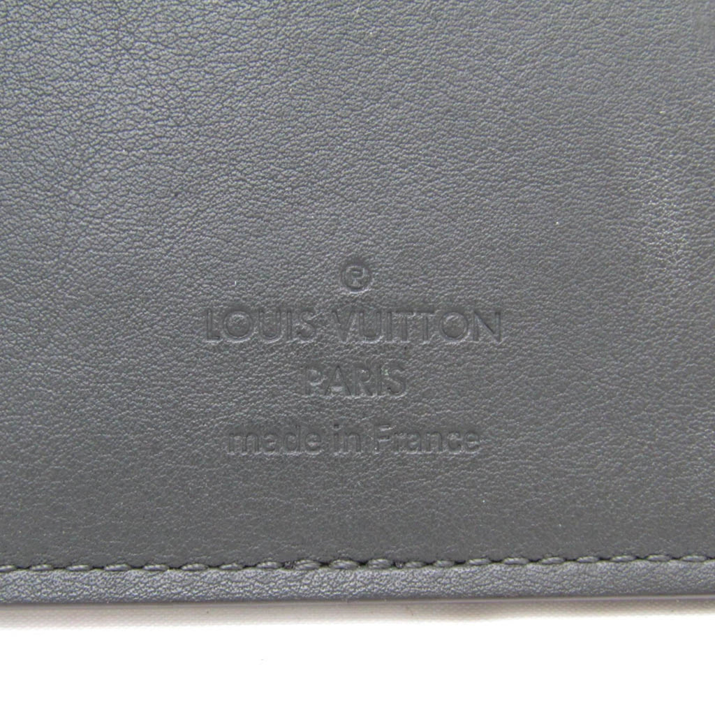 Louis Vuitton Taurillon Lv Charcoal Leather Long Wallet