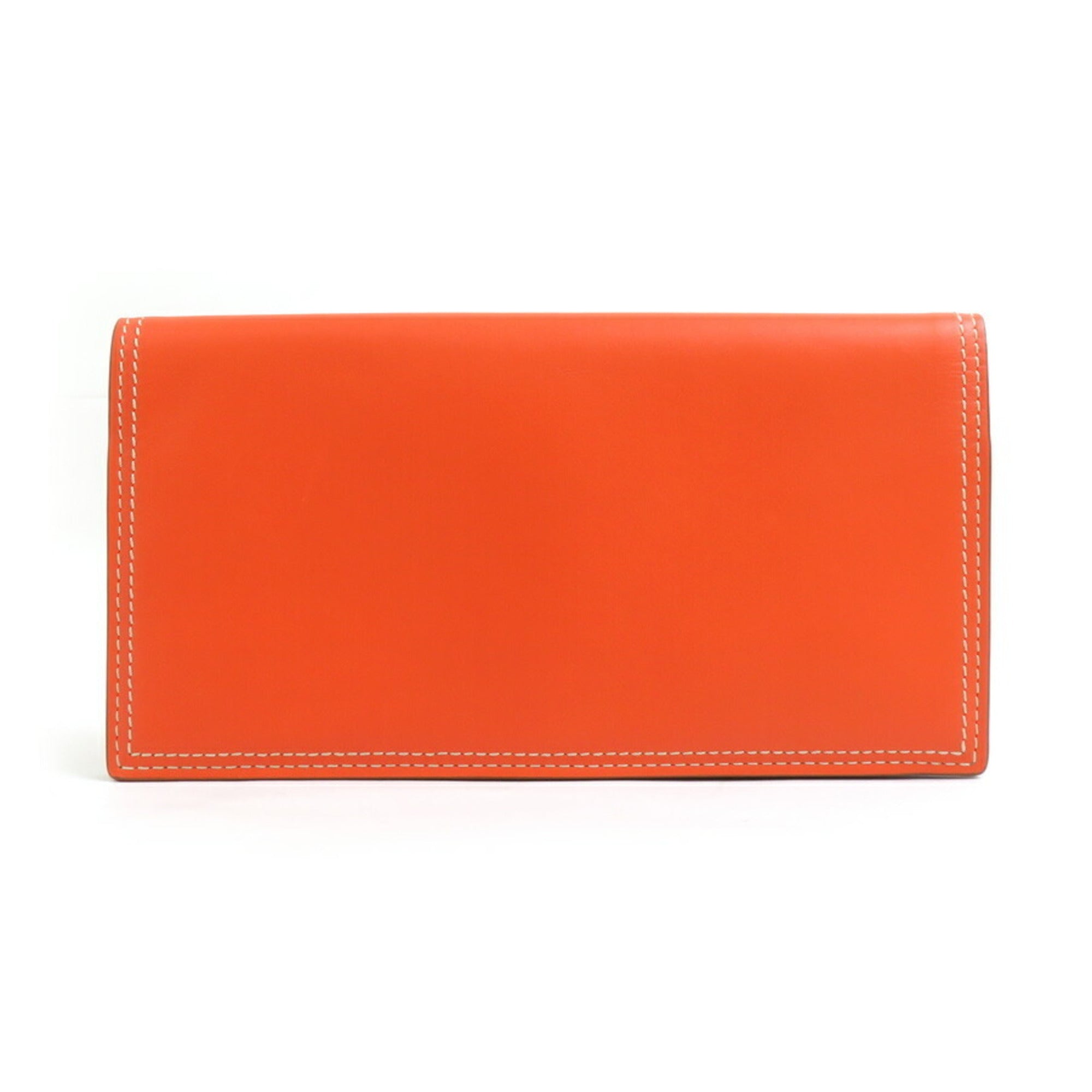 Bottega Veneta Orange Leather Long Wallet (Bi-Fold)