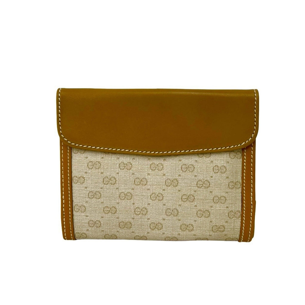 Gucci Beige Ivory Leather Pvc Wallet (Bi-Fold) (Pre-Owned)